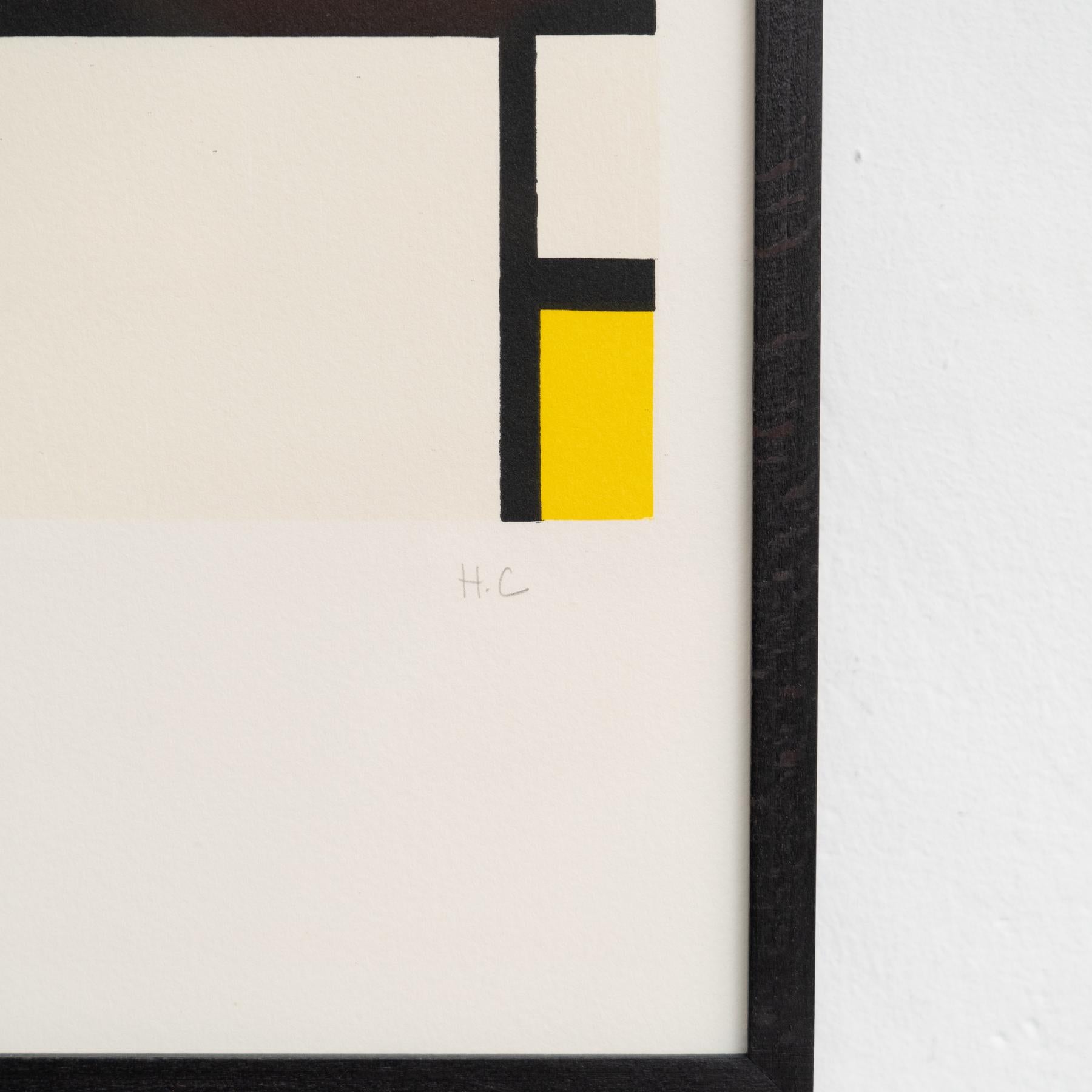 XXI secolo e contemporaneo Piet Mondrian: Composizione C n°II in rosso, blu e giallo Litografia incorniciata in vendita