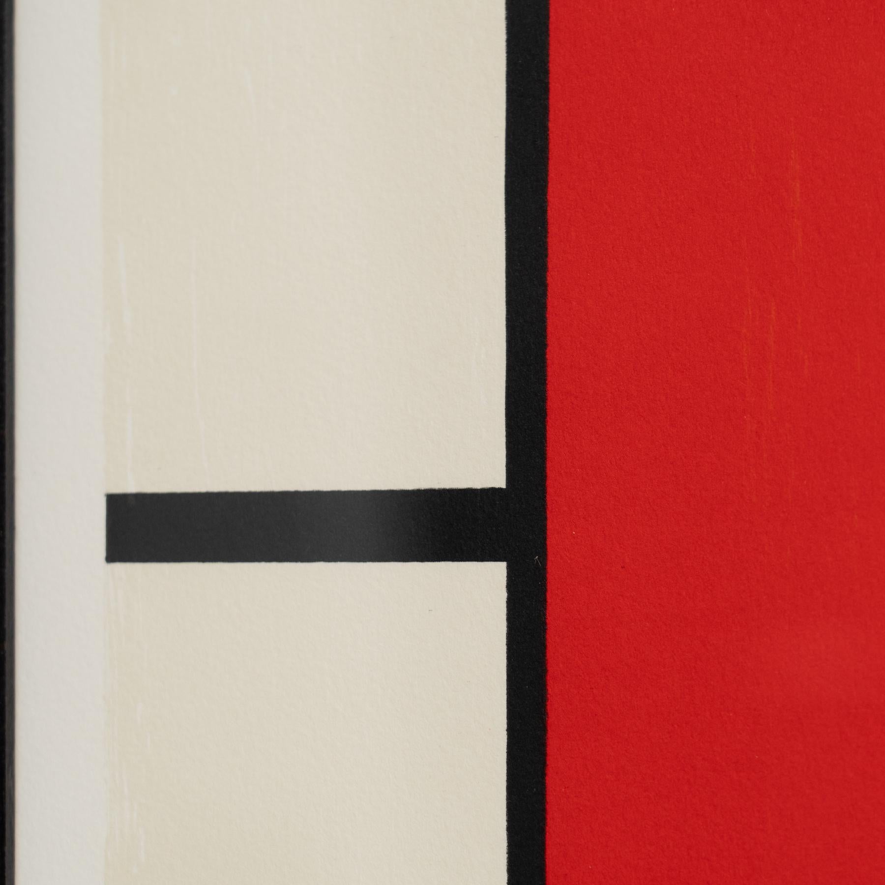 Piet Mondrian: Composizione C n°II in rosso, blu e giallo Litografia incorniciata in vendita 1