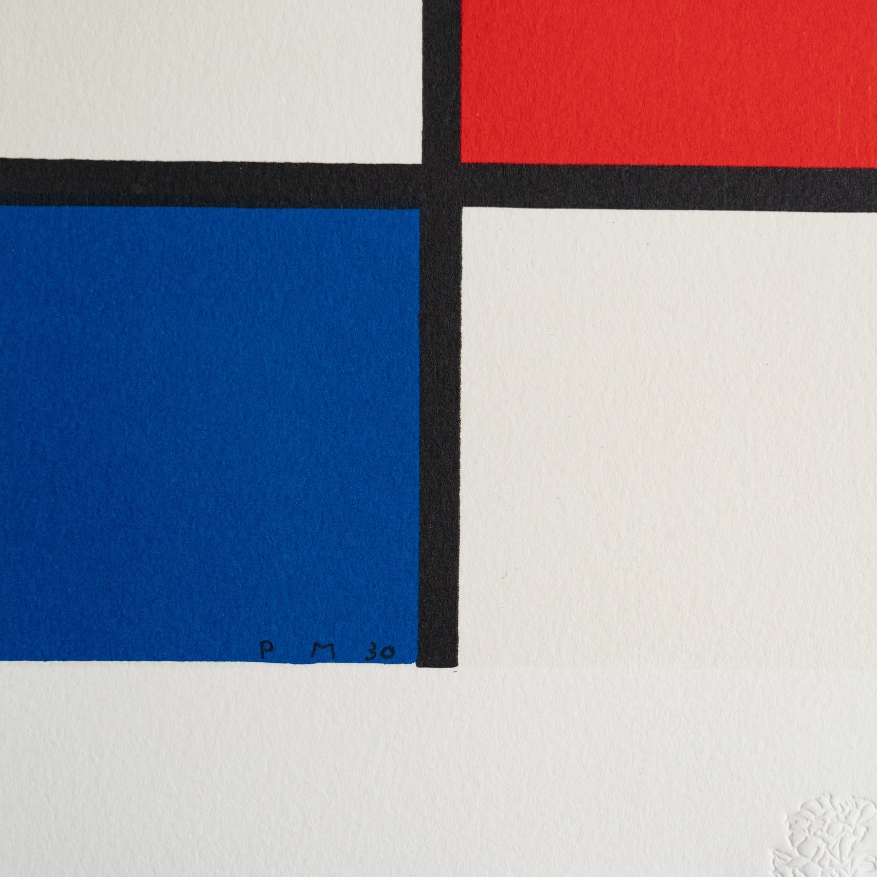 French Piet Mondrian: Composition C n°II in Red, Blue, and Yellow  Lithography For Sale