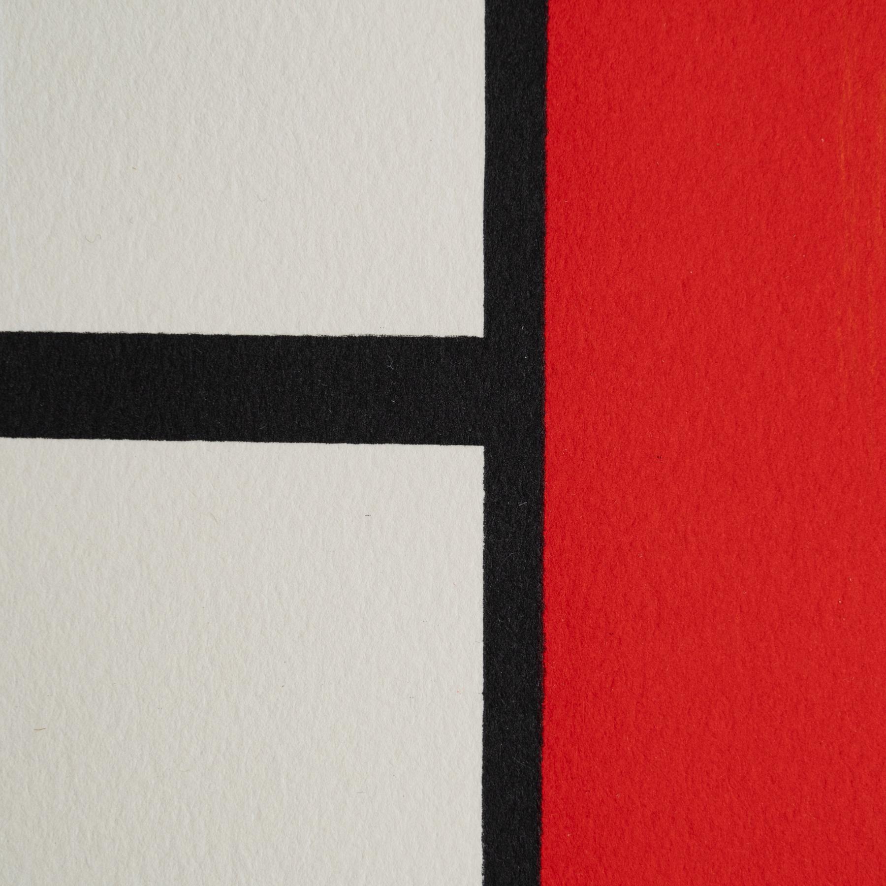 Contemporary Piet Mondrian: Composition C n°II in Red, Blue, and Yellow  Lithography For Sale