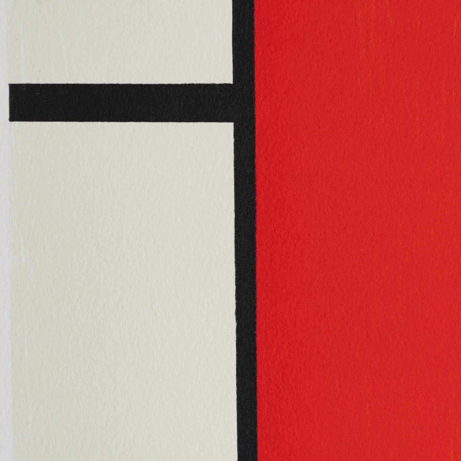 Paper Piet Mondrian: Composition C n°II in Red, Blue, and Yellow  Lithography For Sale