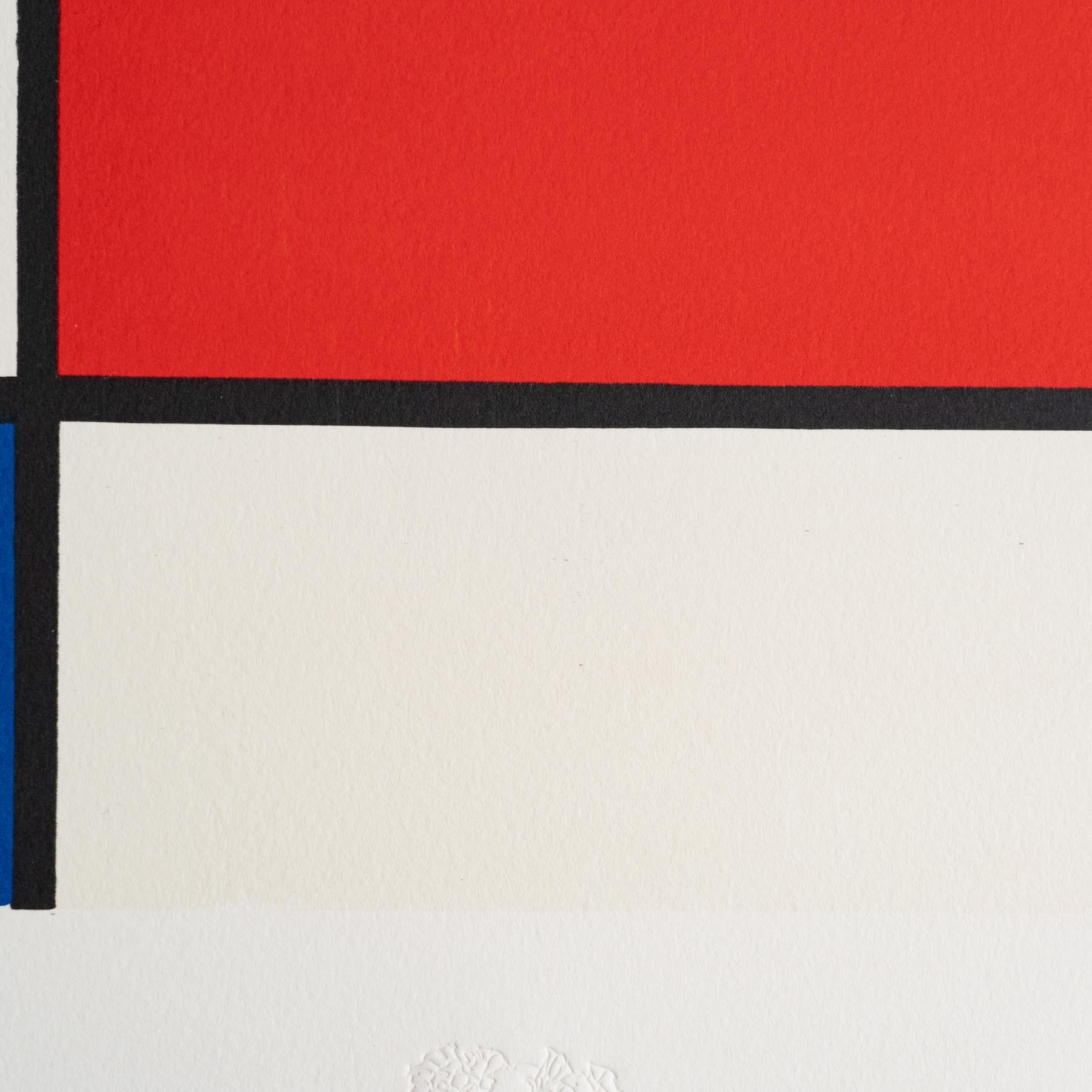 Piet Mondrian: Composition C n°II in Red, Blue, and Yellow  Lithography For Sale 1