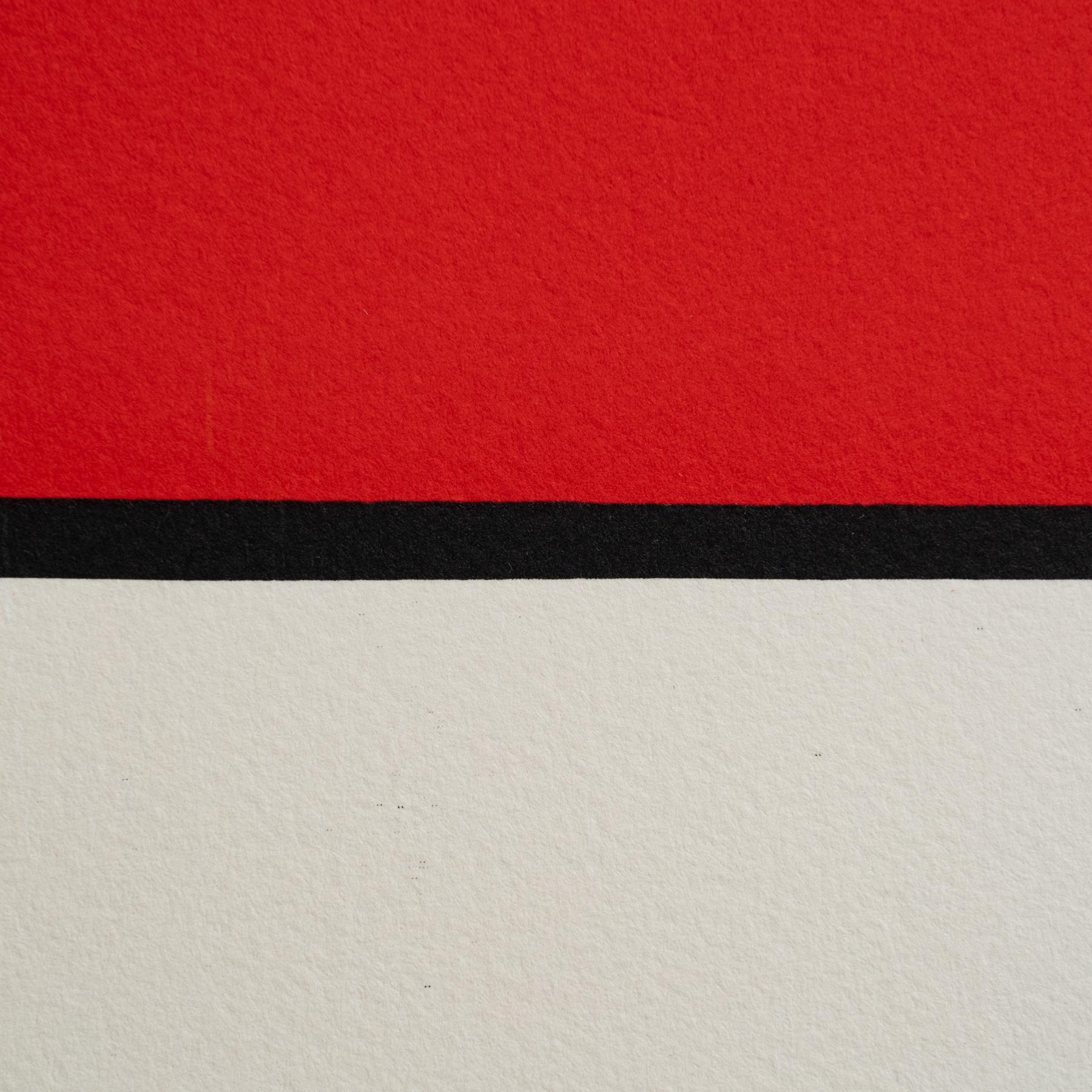 Piet Mondrian : Composition C n°II en rouge, bleu et jaune.  Lithographie en vente 1