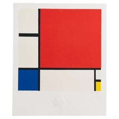 Piet Mondrian: Composición C n°II en rojo, azul y amarillo  Litografía