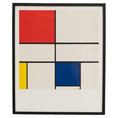 Piet Mondrian: "Composición C n°III en rojo, azul y amarillo" Litografía