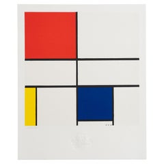 Piet Mondrian: "Komposition C n°III in Rot, Blau und Gelb" Lithographie