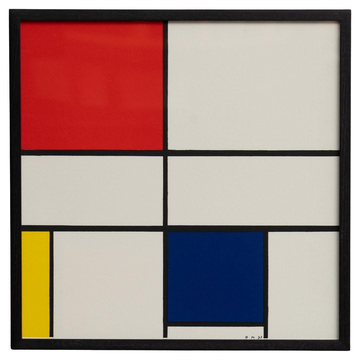 Piet Mondrian: "Composición C n°III en rojo, azul y amarillo" Litografía