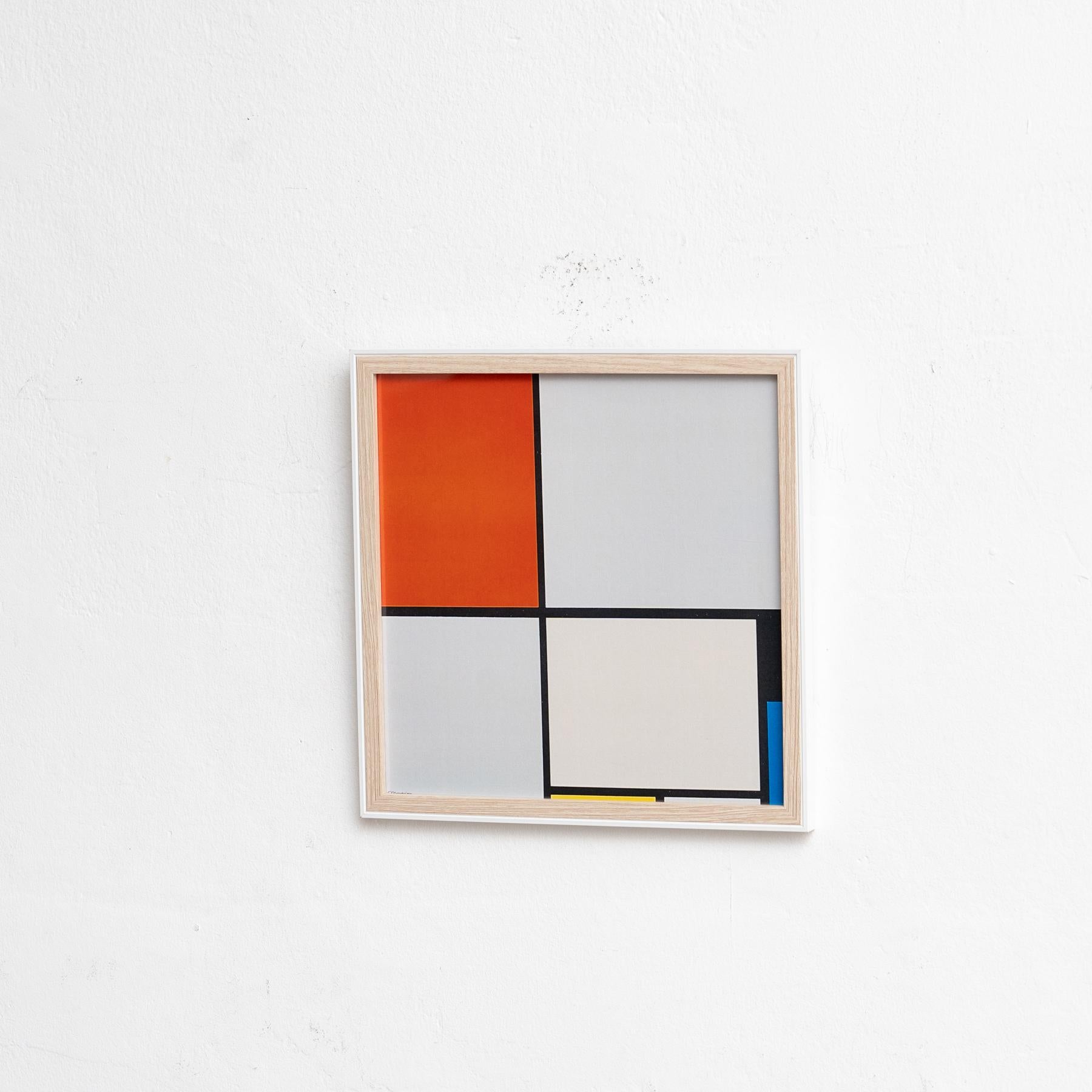 Mid-Century Modern Impression encadrée Piet Mondrian, fin du 20e siècle en vente
