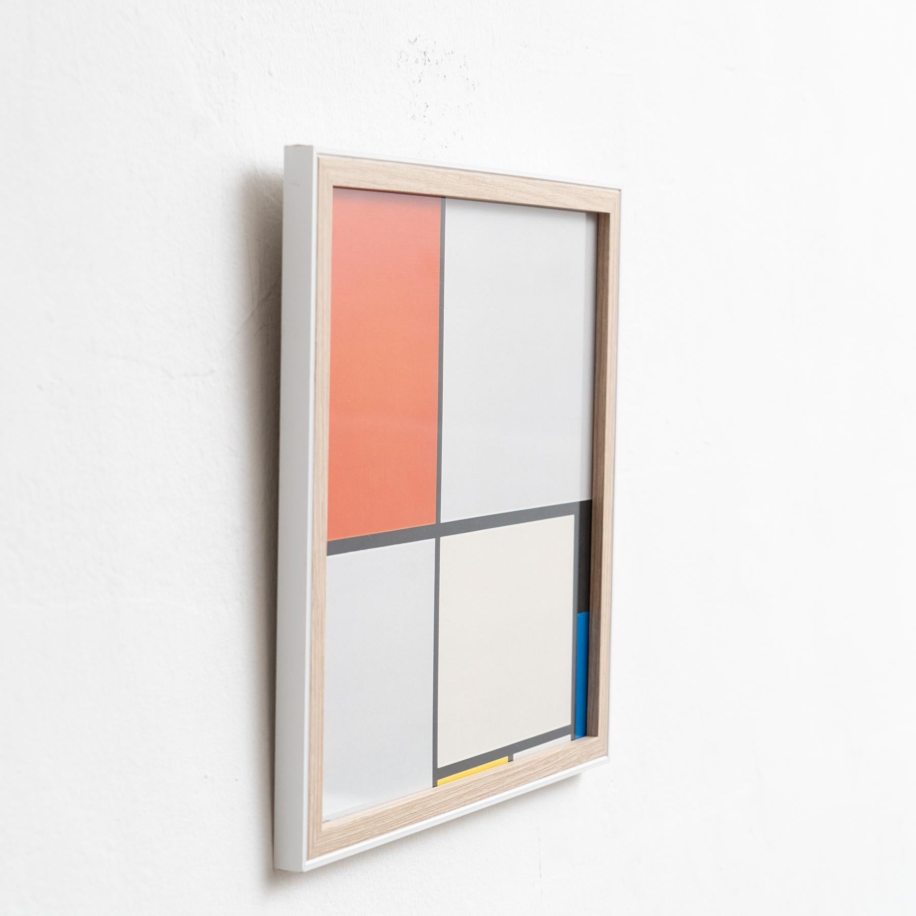 Piet Mondrian Late 20th Centry Framed Print In Good Condition For Sale In Barcelona, ES