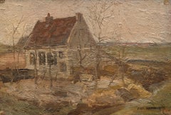 House in the Countryside - Impressionist Oil Painting, c. 1888