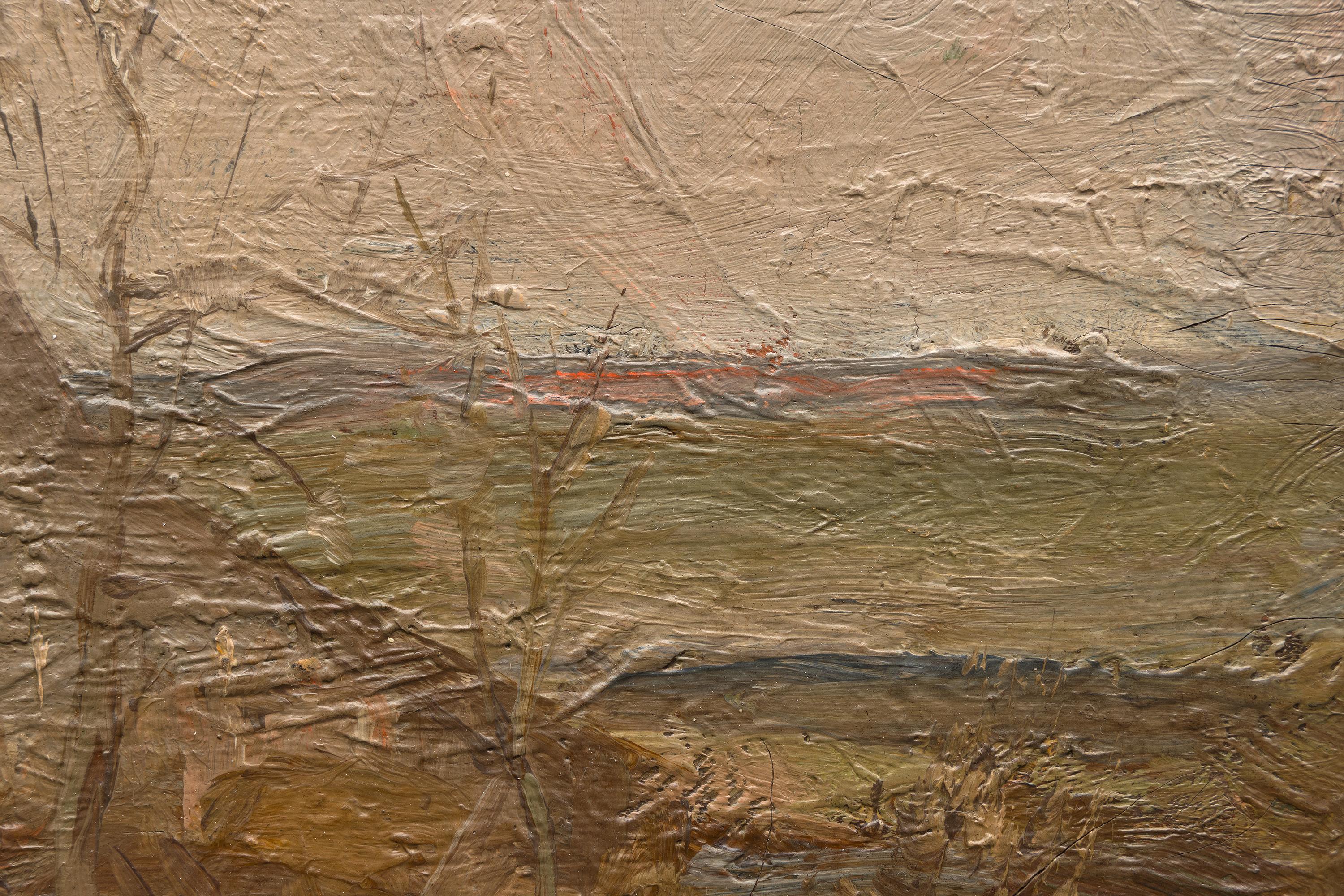 House in the Countryside - Impressionist Oil Painting, c. 1888 For Sale 3