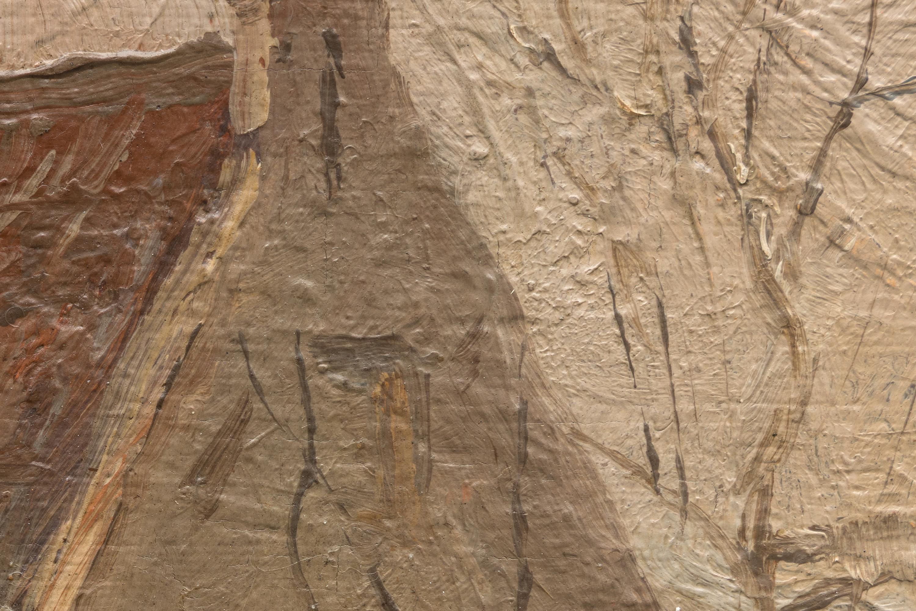 House in the Countryside - Impressionist Oil Painting, c. 1888 For Sale 5