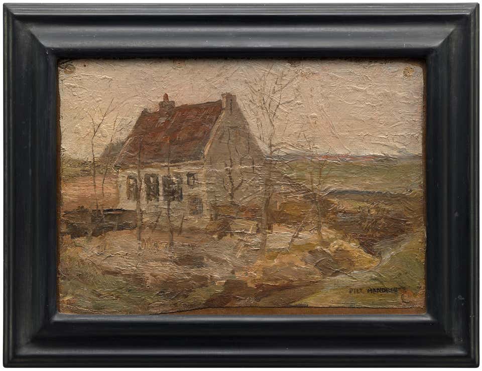 House in the Countryside - Impressionist Oil Painting, c. 1888