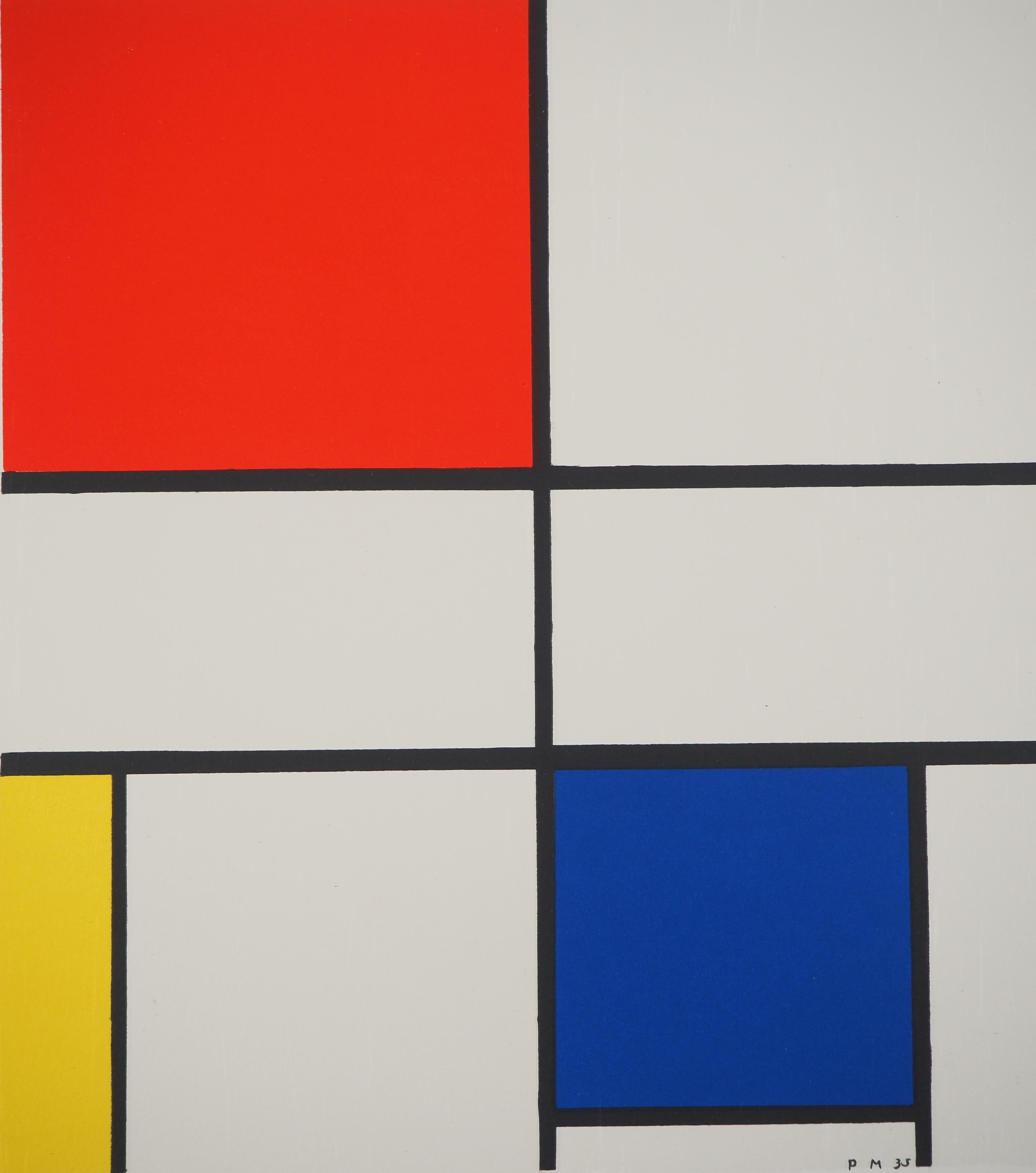 Piet MONDRIAN (after)
Composition II in Red, Blue and Yellow 

Lithograph (8 colors)
Printed signature in the plate
Justified HC (Hors commerce)
Blind stamp of the editor in the margin
On Arches vellum 38 x 32 cm (c. 15 x 13 in)

INFORMATION :