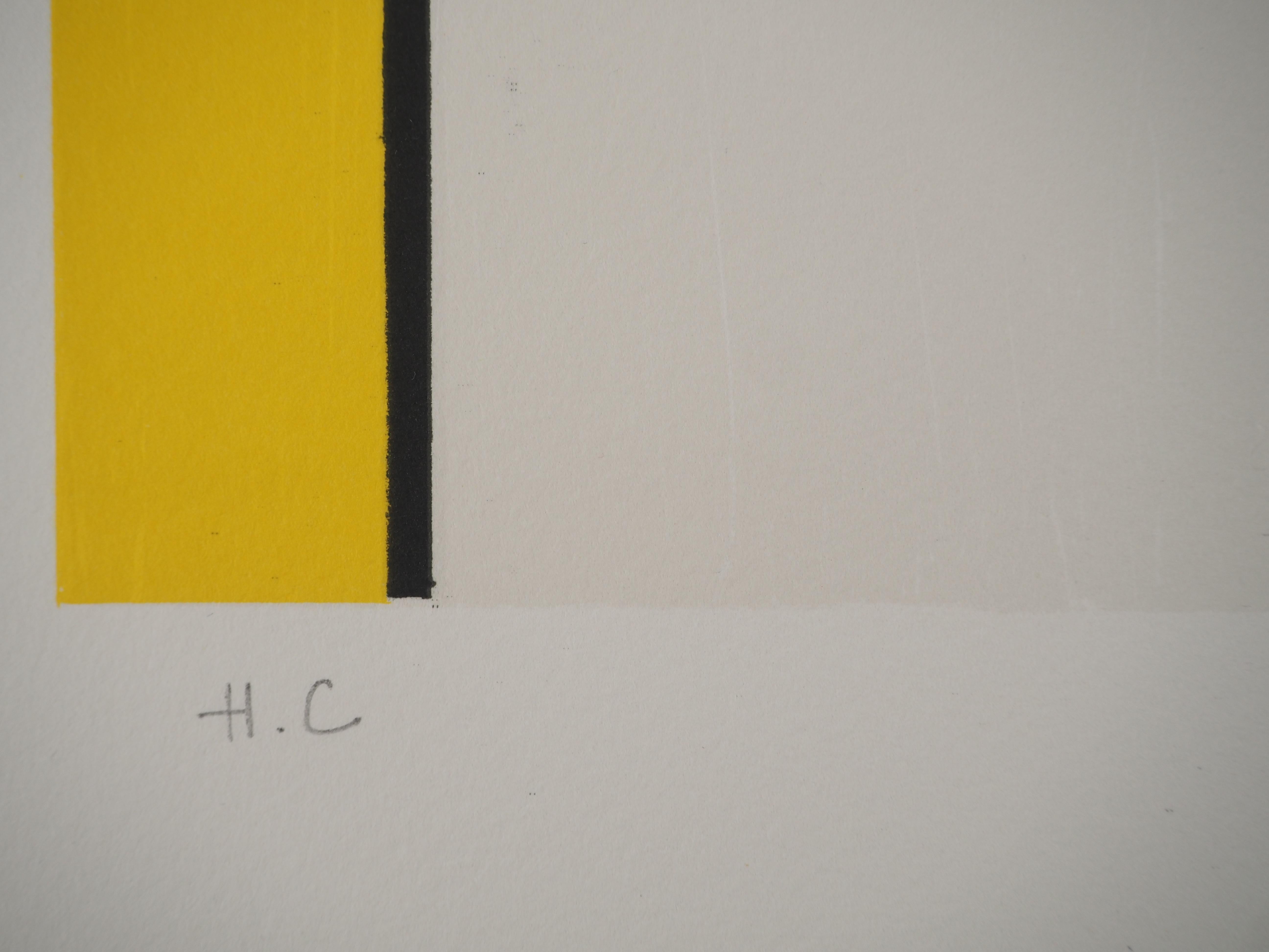 Composition C n°III in Red, Blue and Yellow - Lithograph For Sale 1