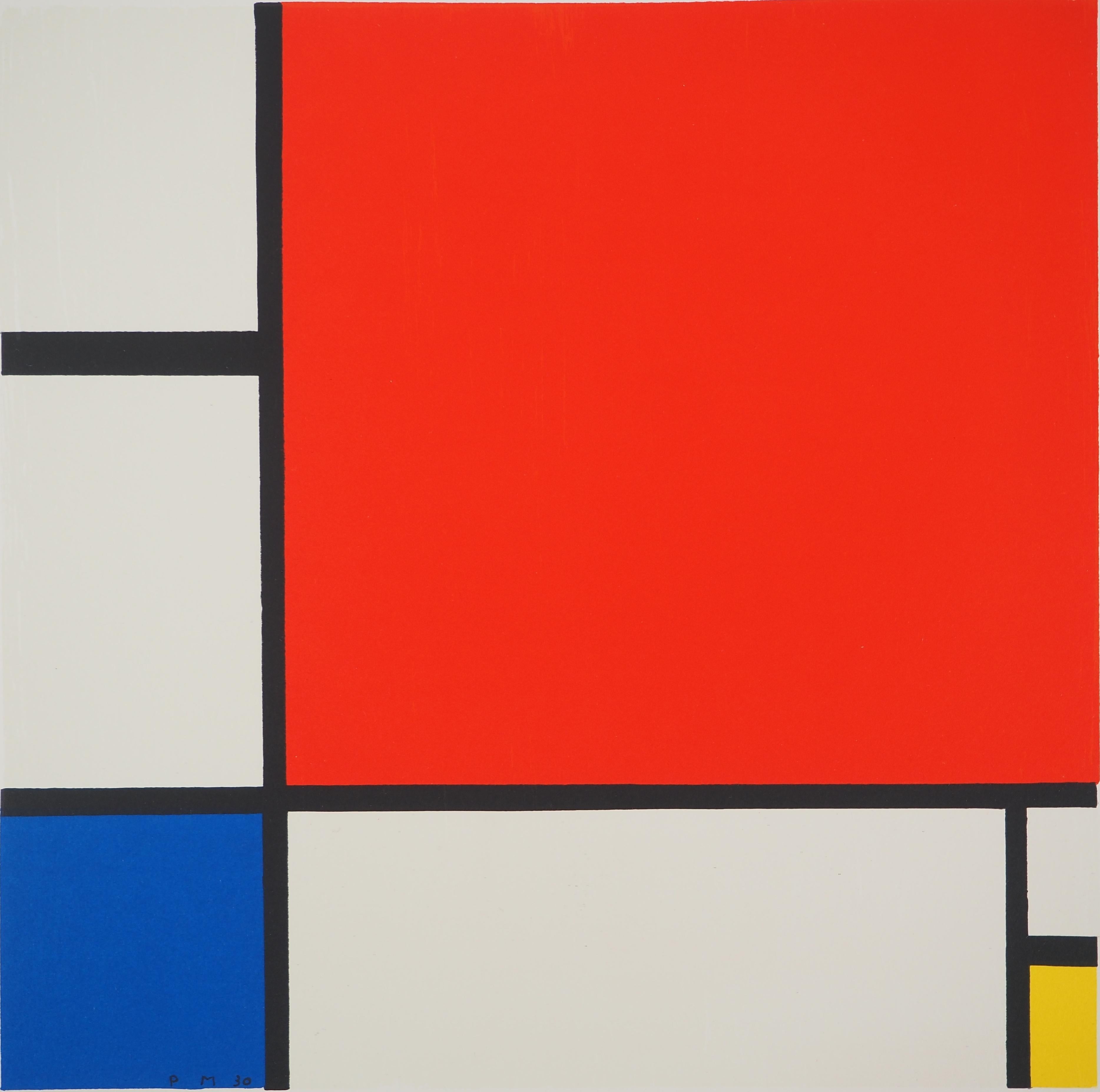 Piet Mondrian (après)
Composition II en rouge, bleu et jaune 

Lithographie (8 couleurs)
Signature imprimée dans la plaque
Justified HC (Hors commerce)
Cachet de l'éditeur dans la marge
Sur vélin d'Arches 38 x 32 cm (c. 15 x 13 in)

INFORMATION :