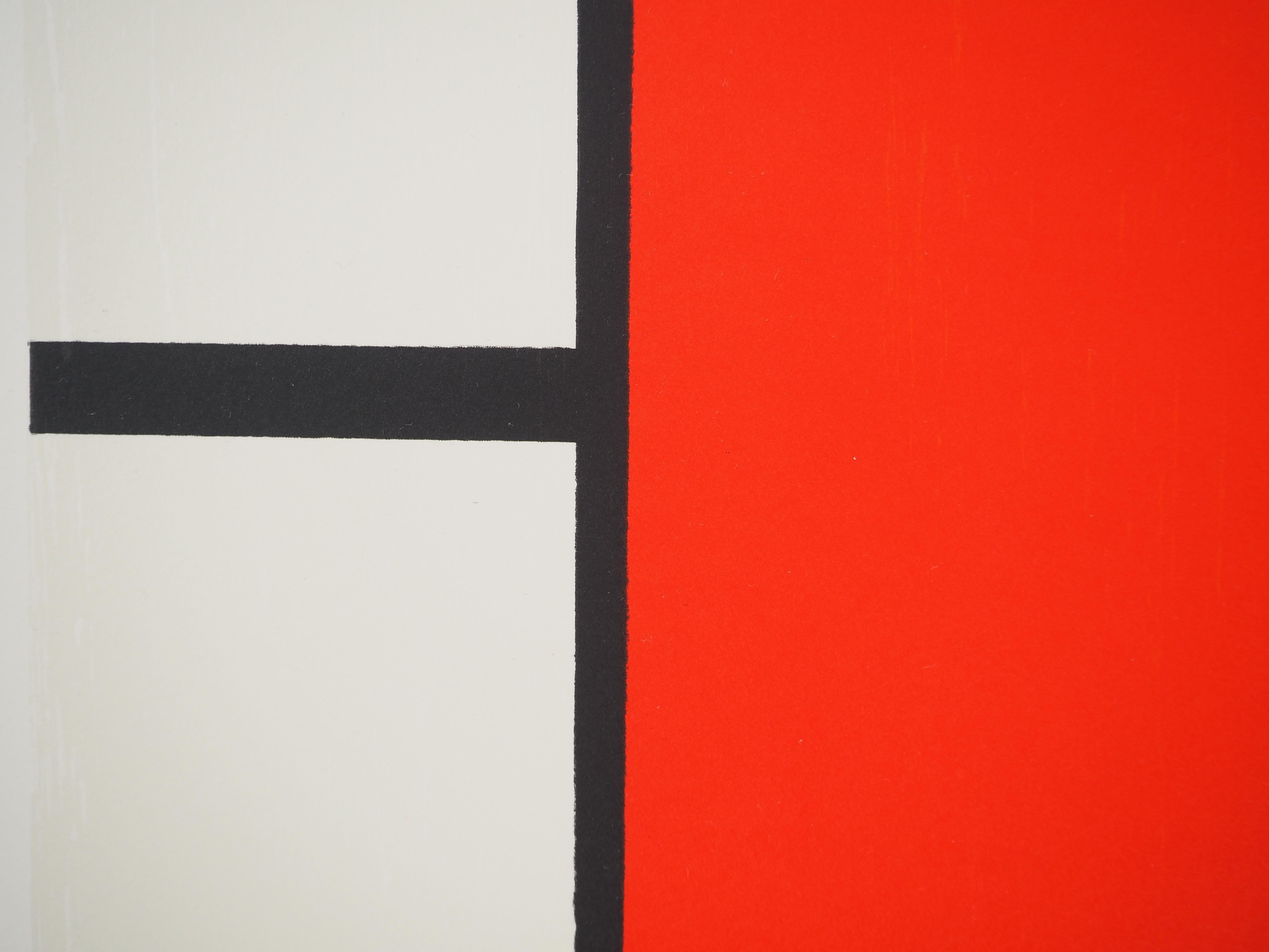 Composition II en rouge, bleu et jaune en vente 2