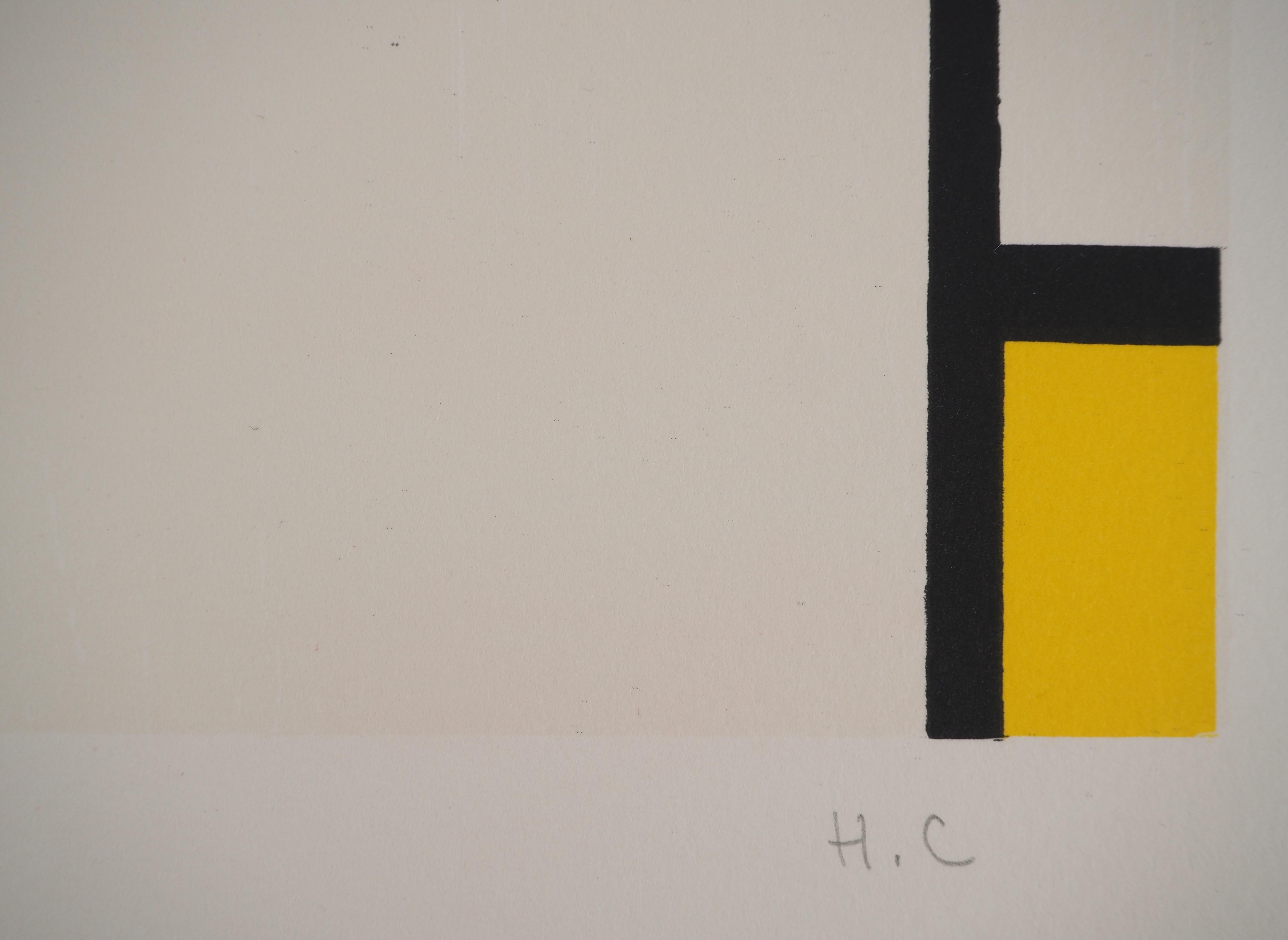 Composition II en rouge, bleu et jaune en vente 3