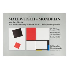 Kazimir Malevich + Piet Mondrian: Original Exhibition Poster from 1976