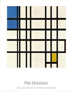 Rhythm from black lines - Piet Mondrain - free shipping