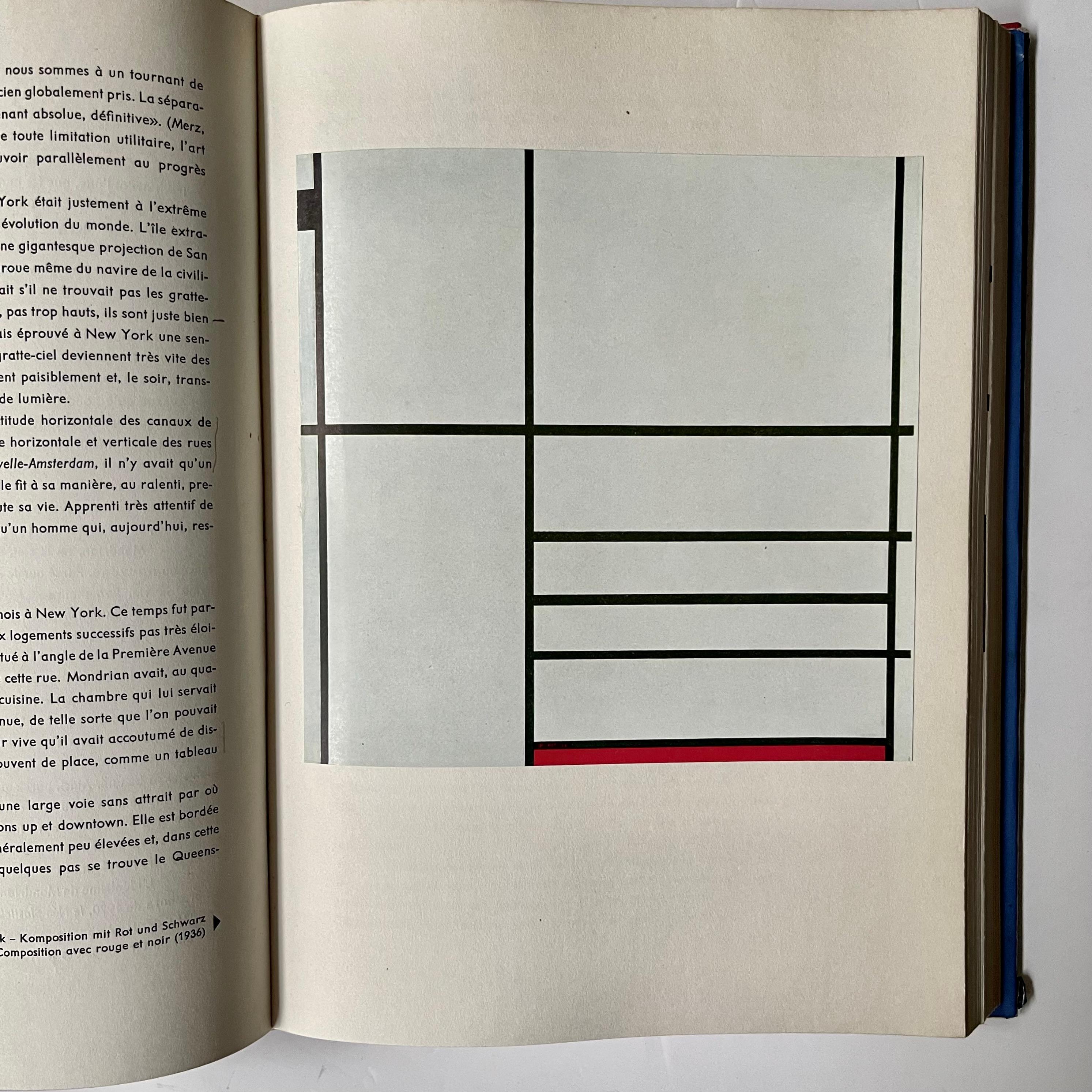 Piet Mondrian Sa Ve Son Oeuvre 1st French Edition 1956 In Good Condition For Sale In London, GB