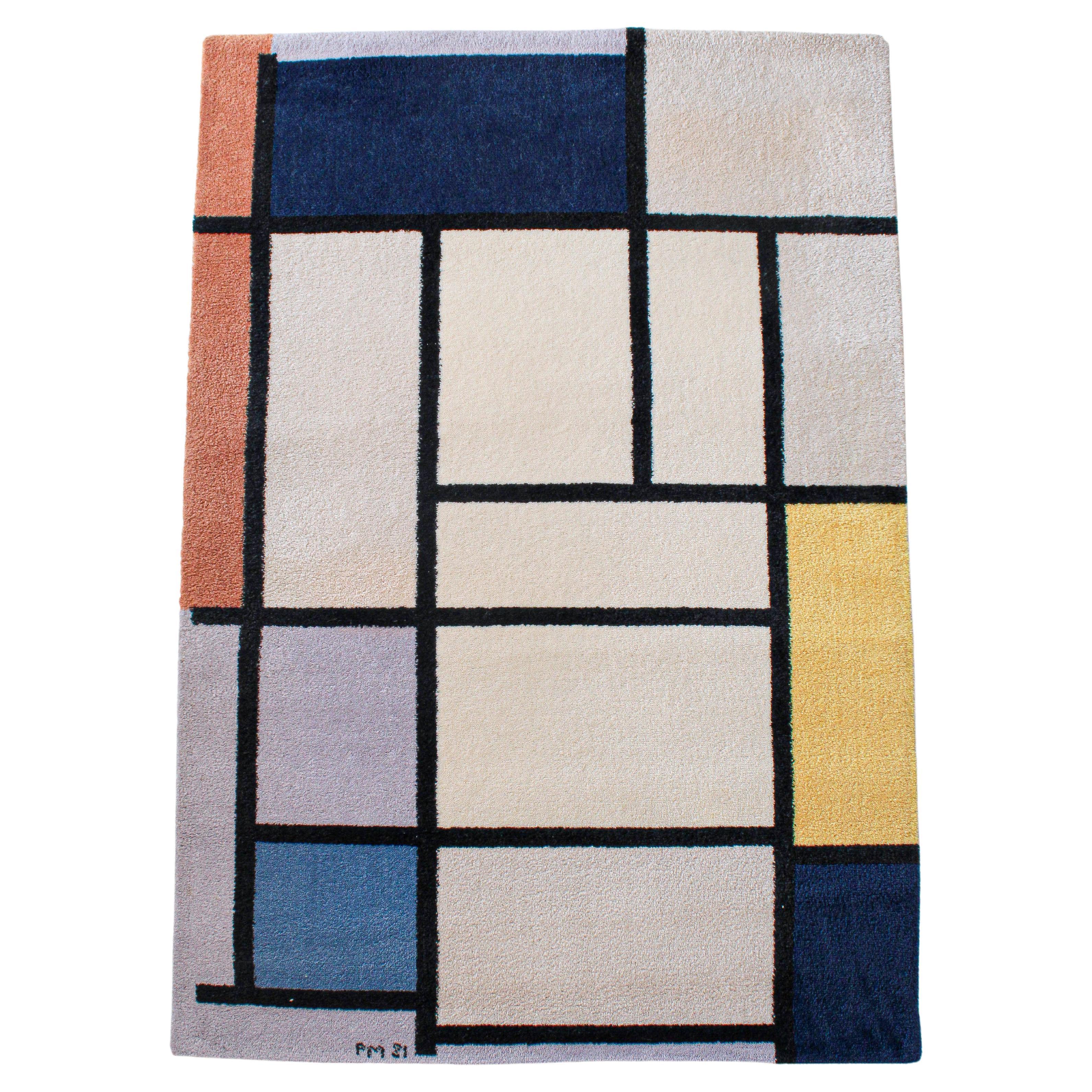Piet Mondrian Wool Rug by Ege Axminster / 20th Century