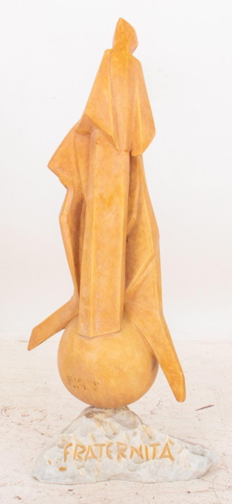 Pieta Carita Fraternita Marble Sculpture For Sale 1