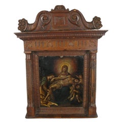 Pieta, oil painting on copper,  Northern Italy, 17th century