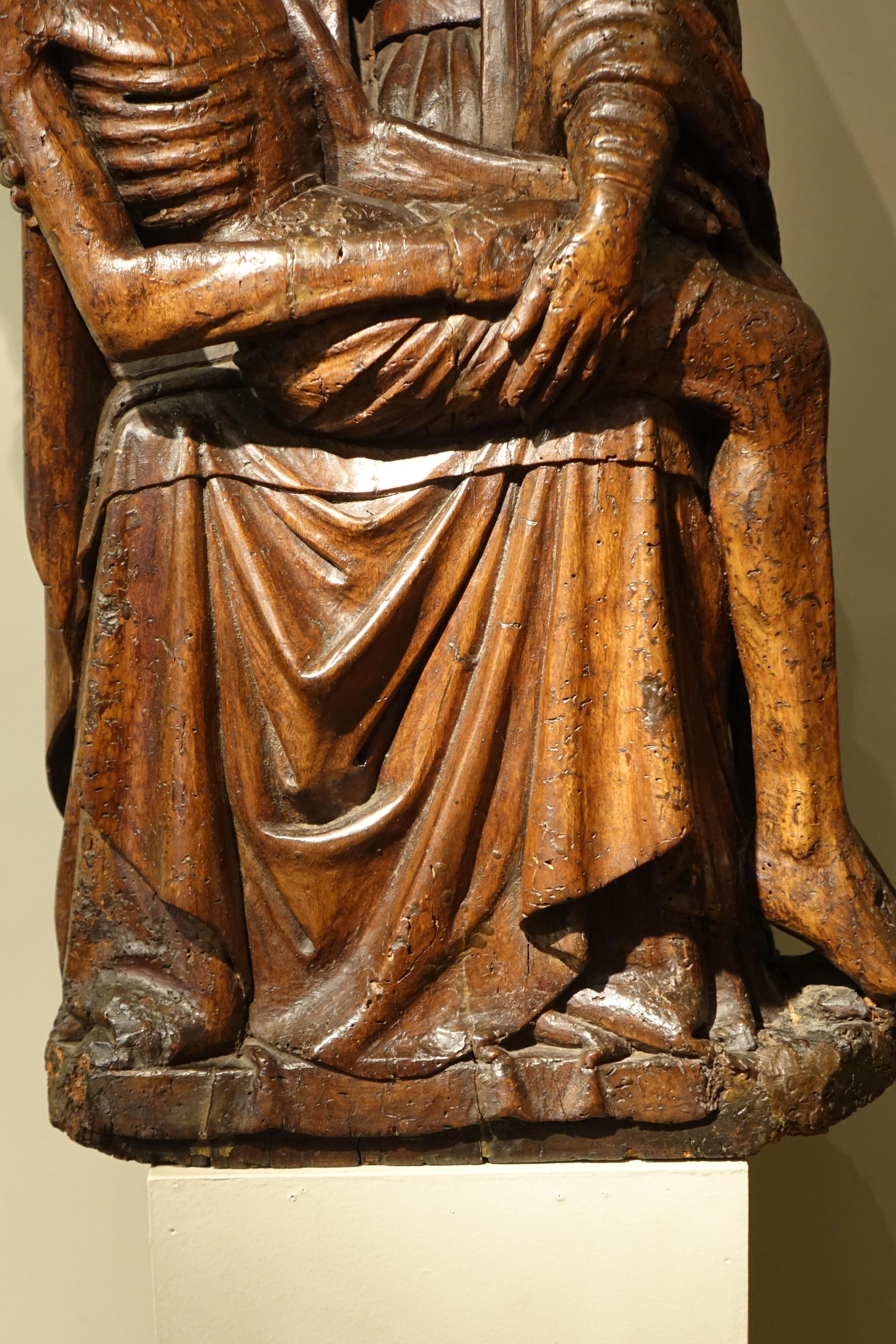Hand-Carved Pieta in oak wood, Germany, circa 1500