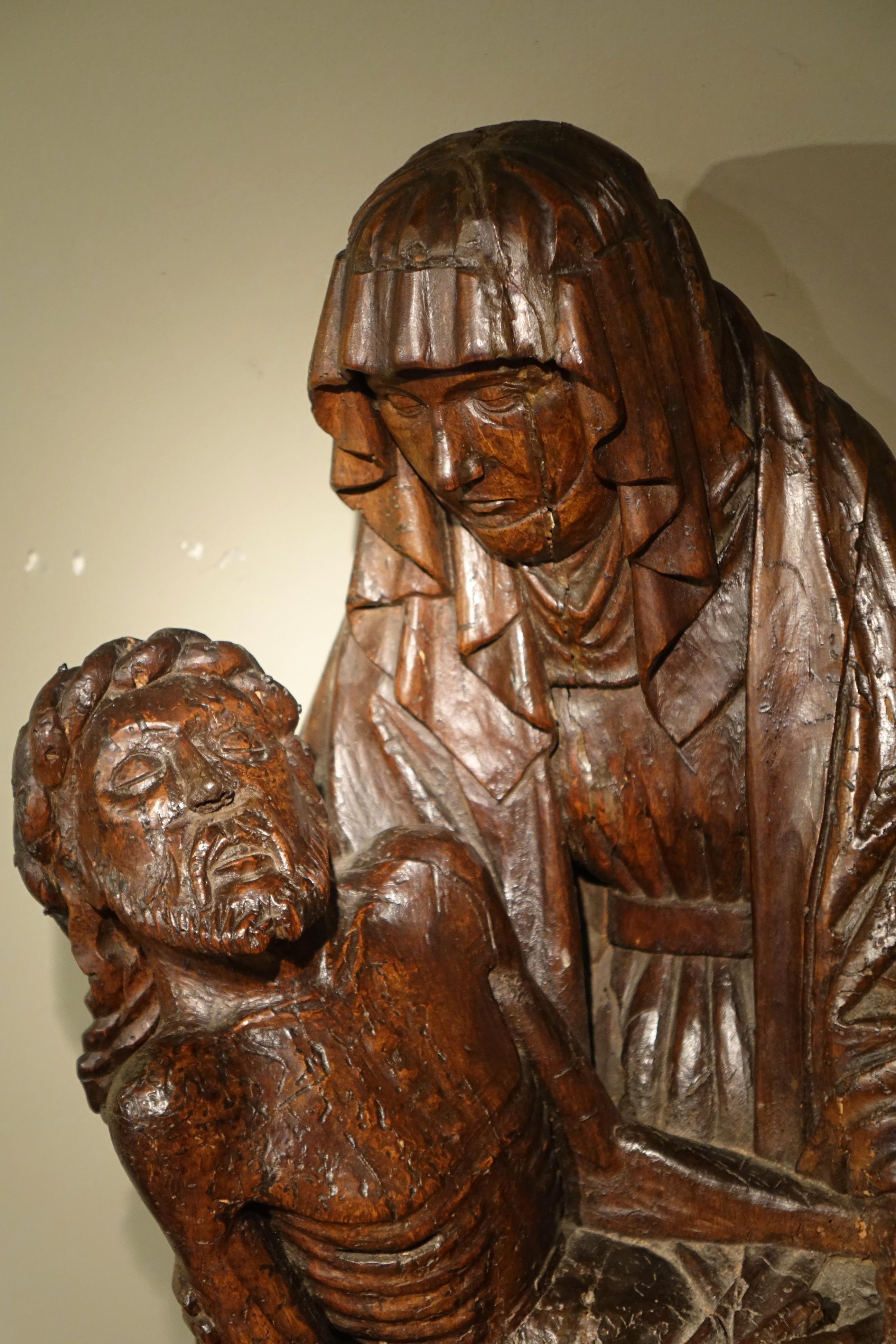 Wood Pieta in oak wood, Germany, circa 1500