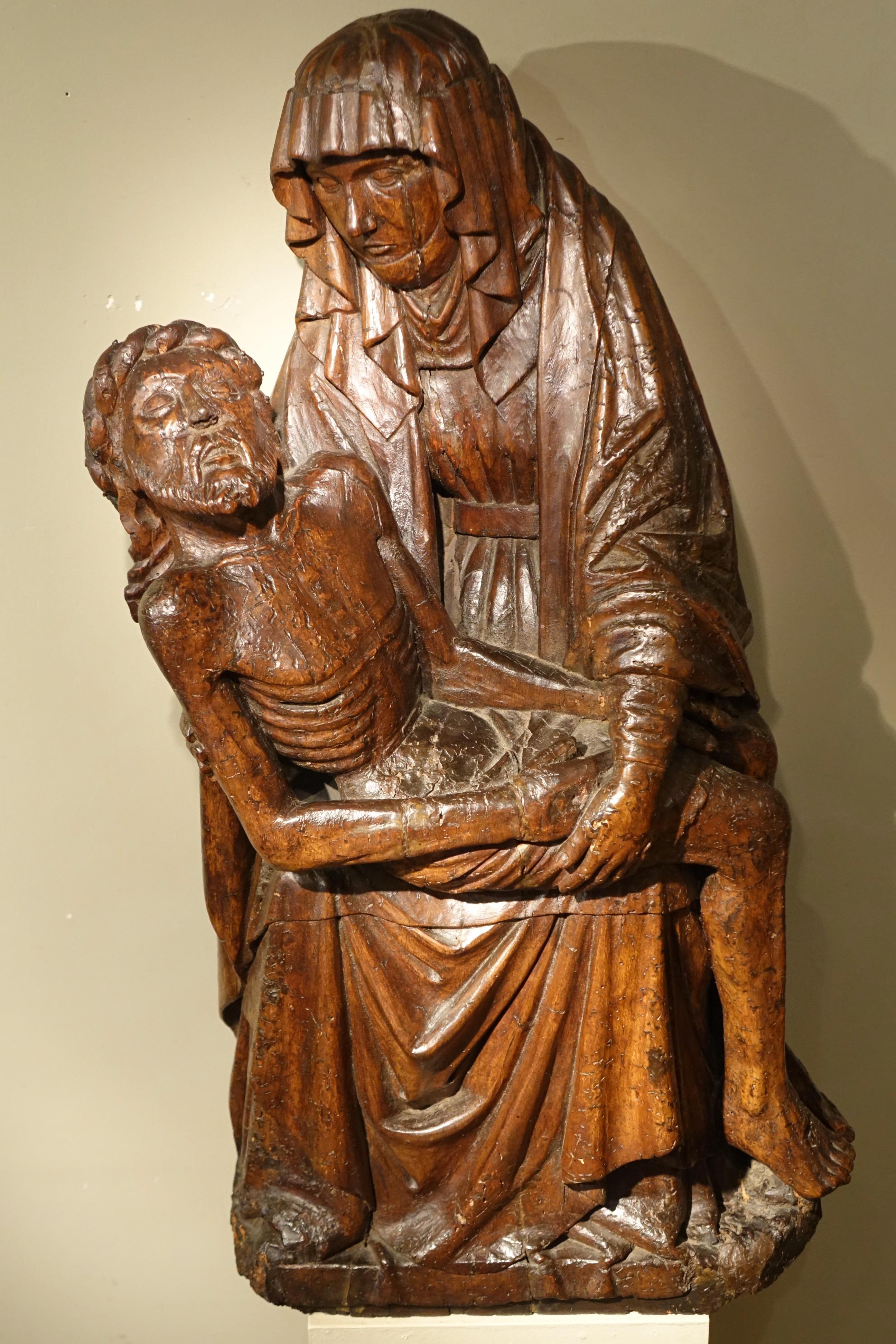 Pieta in oak wood, Germany, circa 1500 1