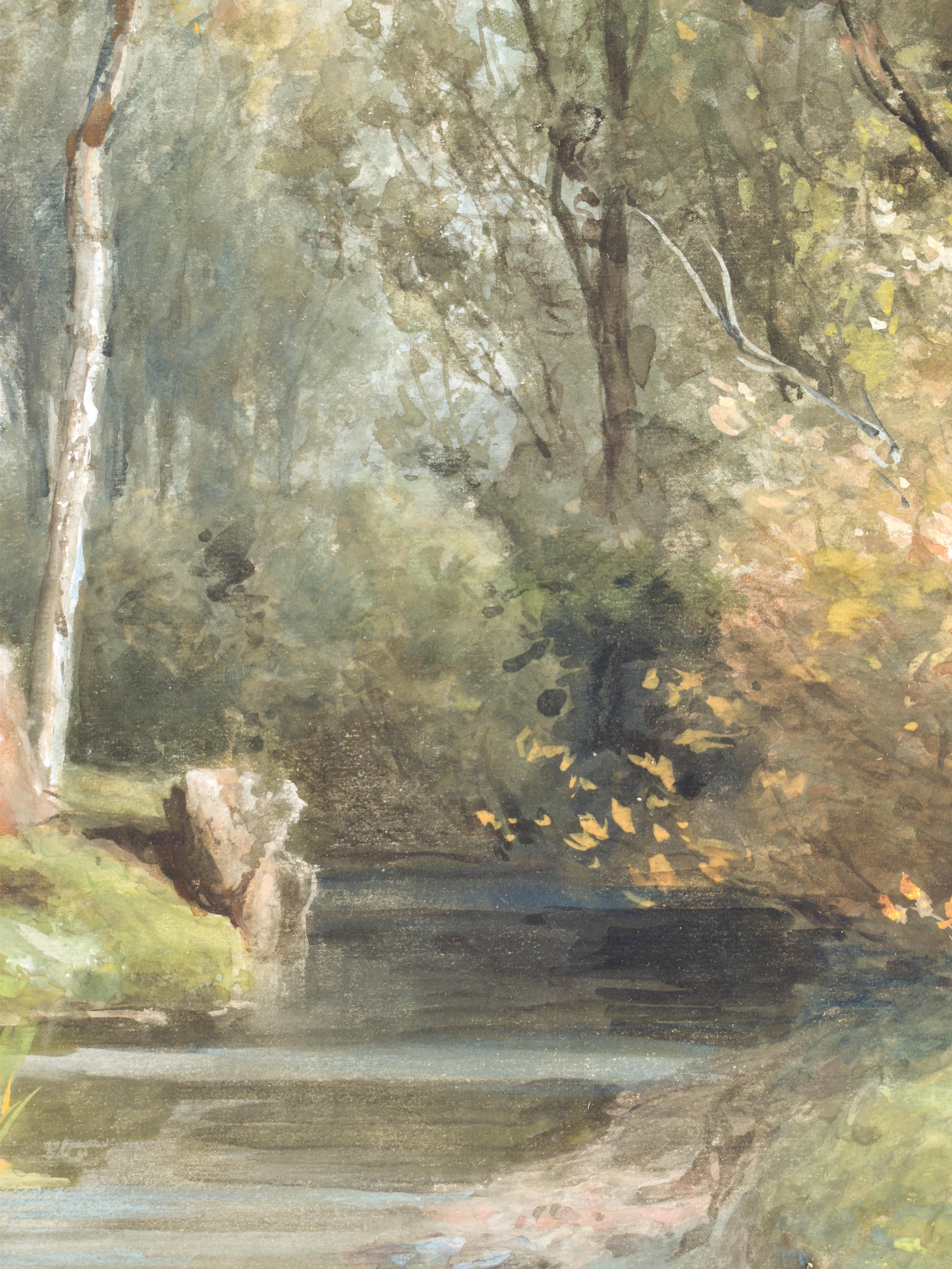 Stream through the forest - Pieter Schipperus - Dutch - Landscape - Romantic For Sale 1