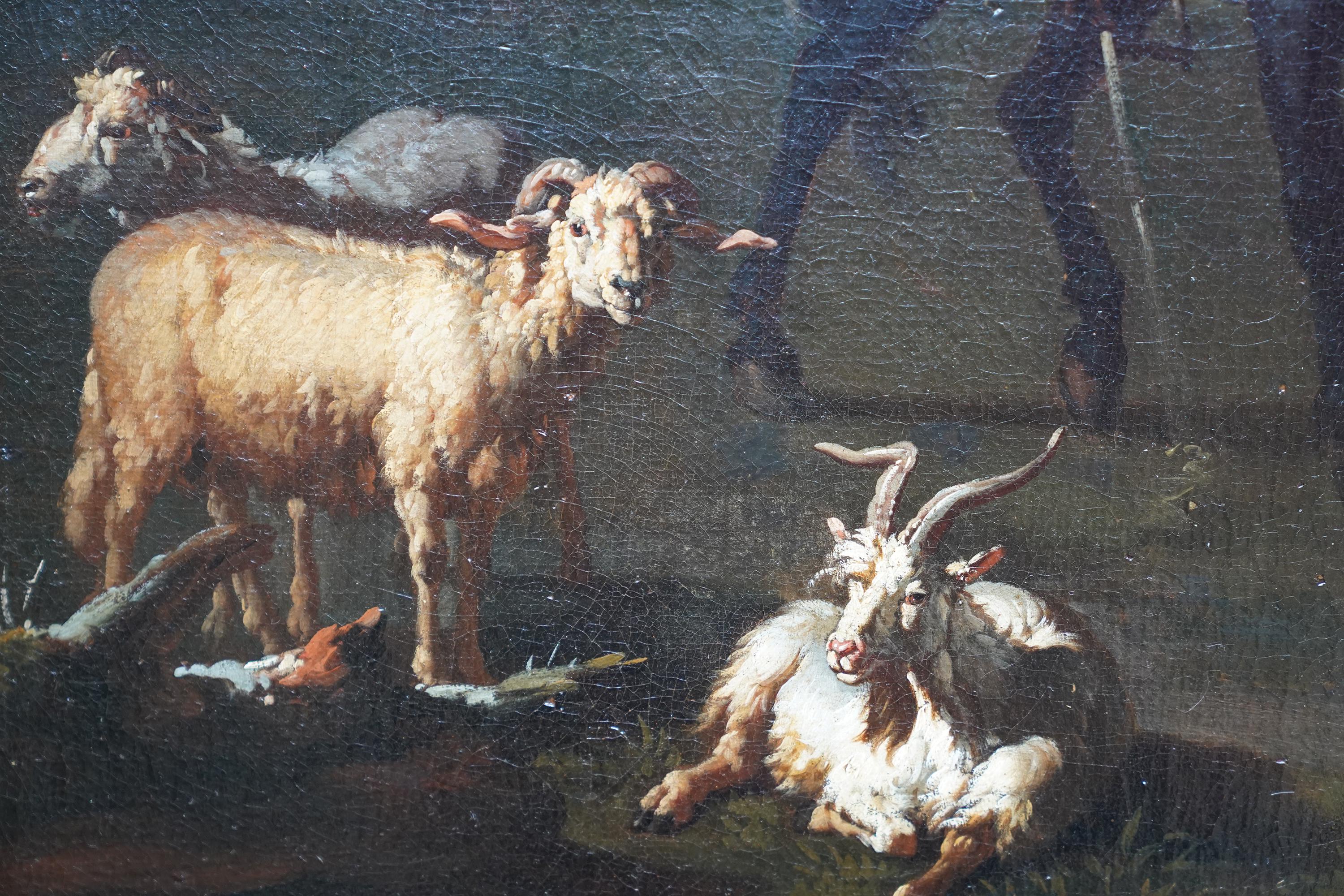 Voyageurs et calèche dans un paysage hollandais du 17e siècle  Peinture à l'huile de l'âge doré en vente 5