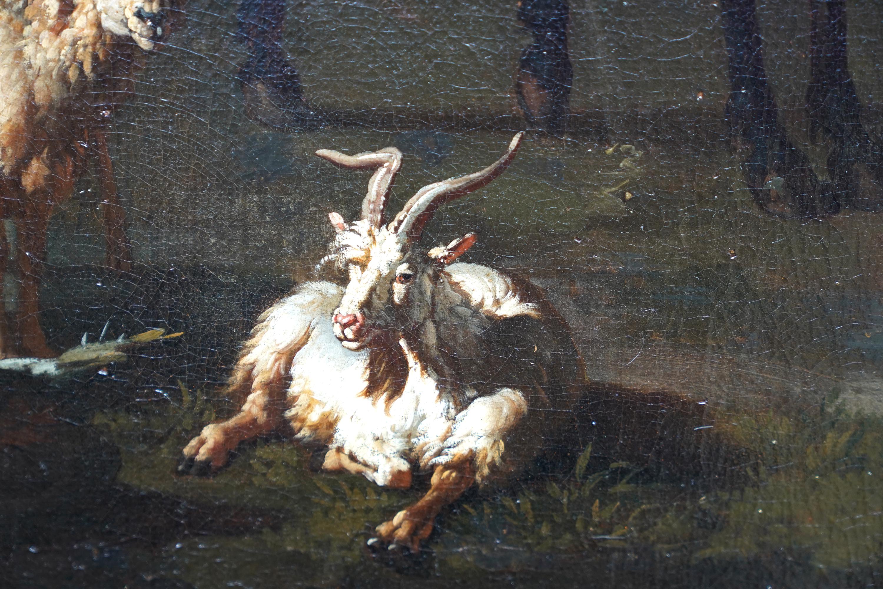 Voyageurs et calèche dans un paysage hollandais du 17e siècle  Peinture à l'huile de l'âge doré en vente 6