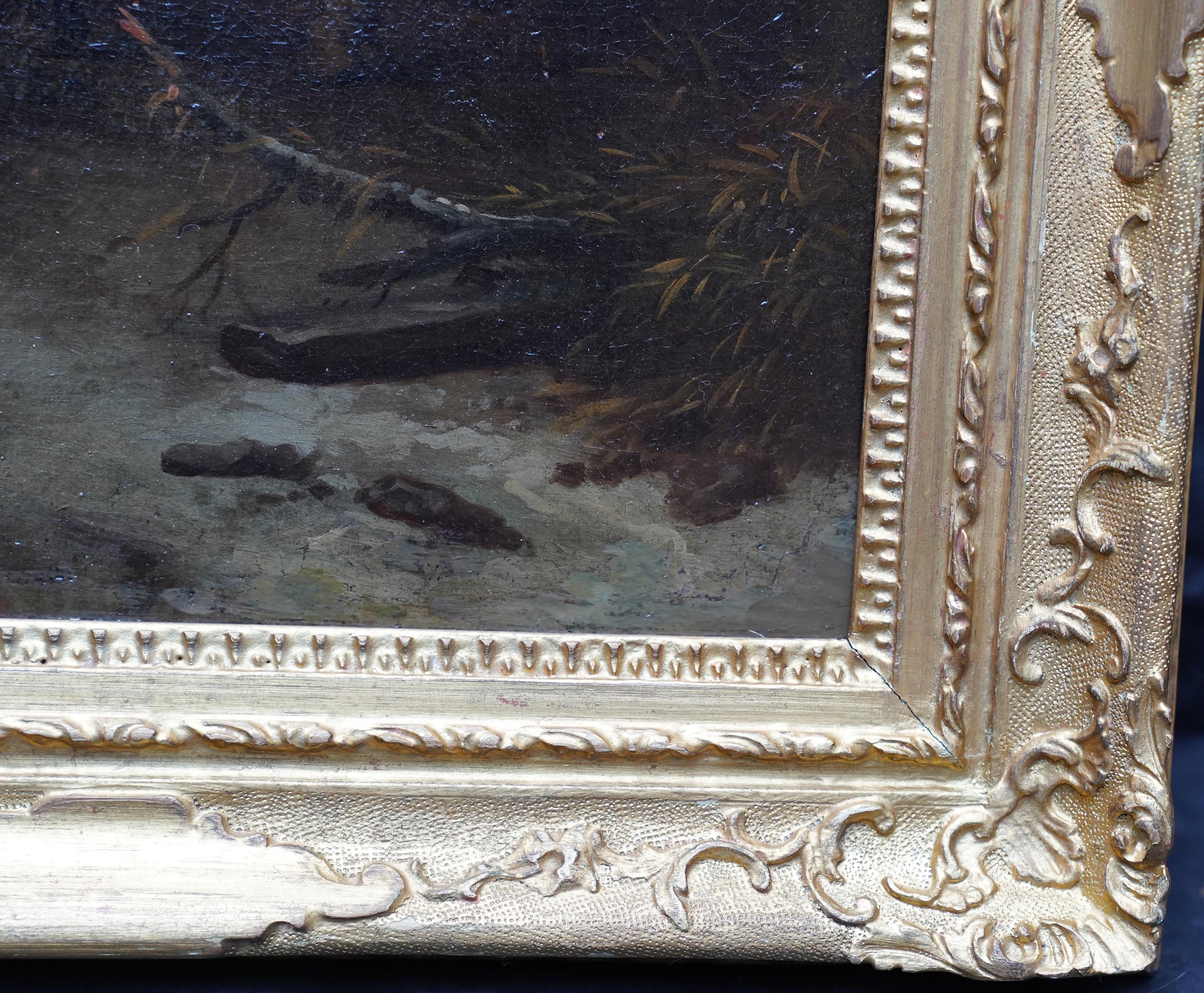 Voyageurs et calèche dans un paysage hollandais du 17e siècle  Peinture à l'huile de l'âge doré en vente 10