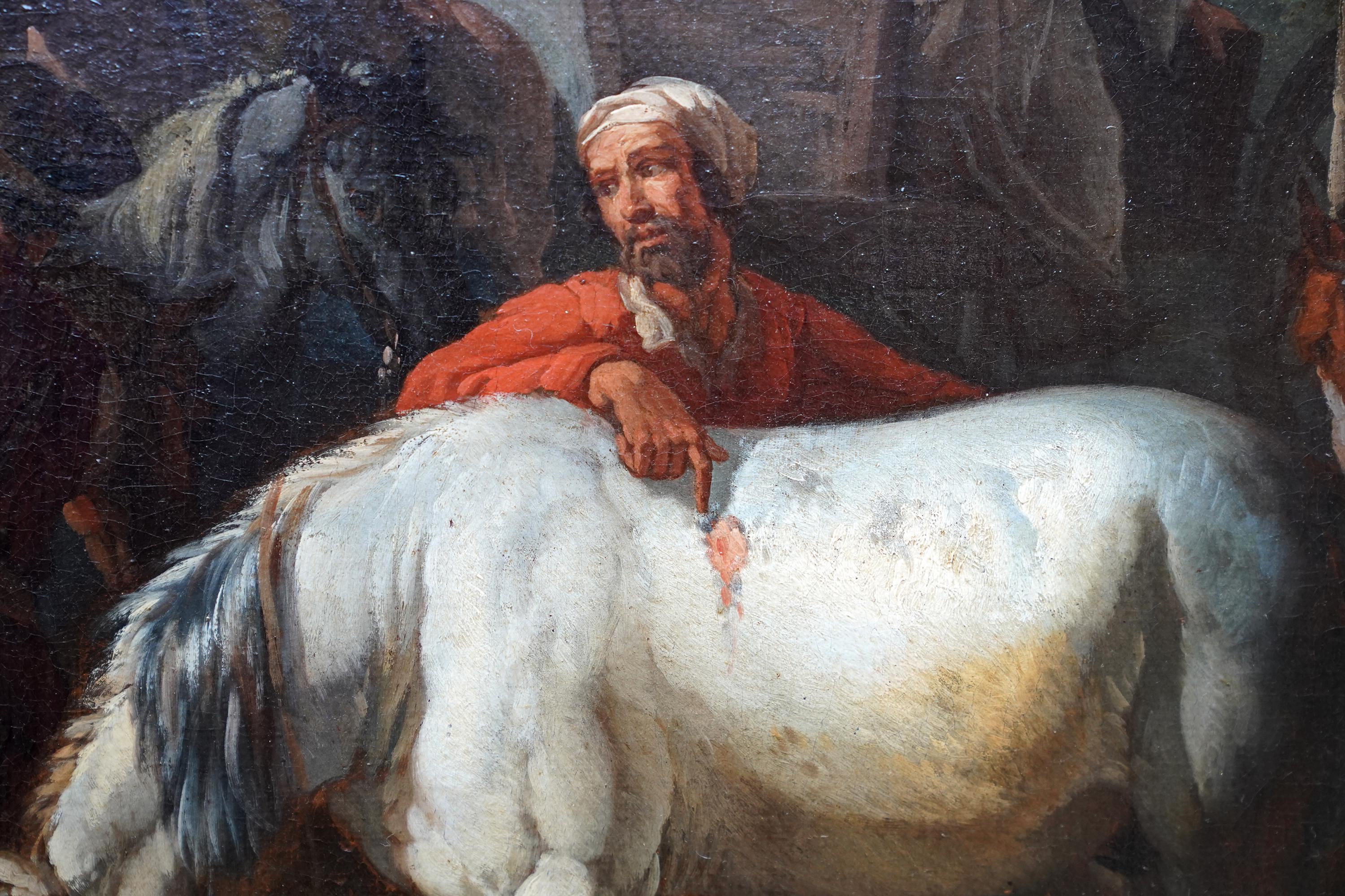 Voyageurs et calèche dans un paysage hollandais du 17e siècle  Peinture à l'huile de l'âge doré en vente 2