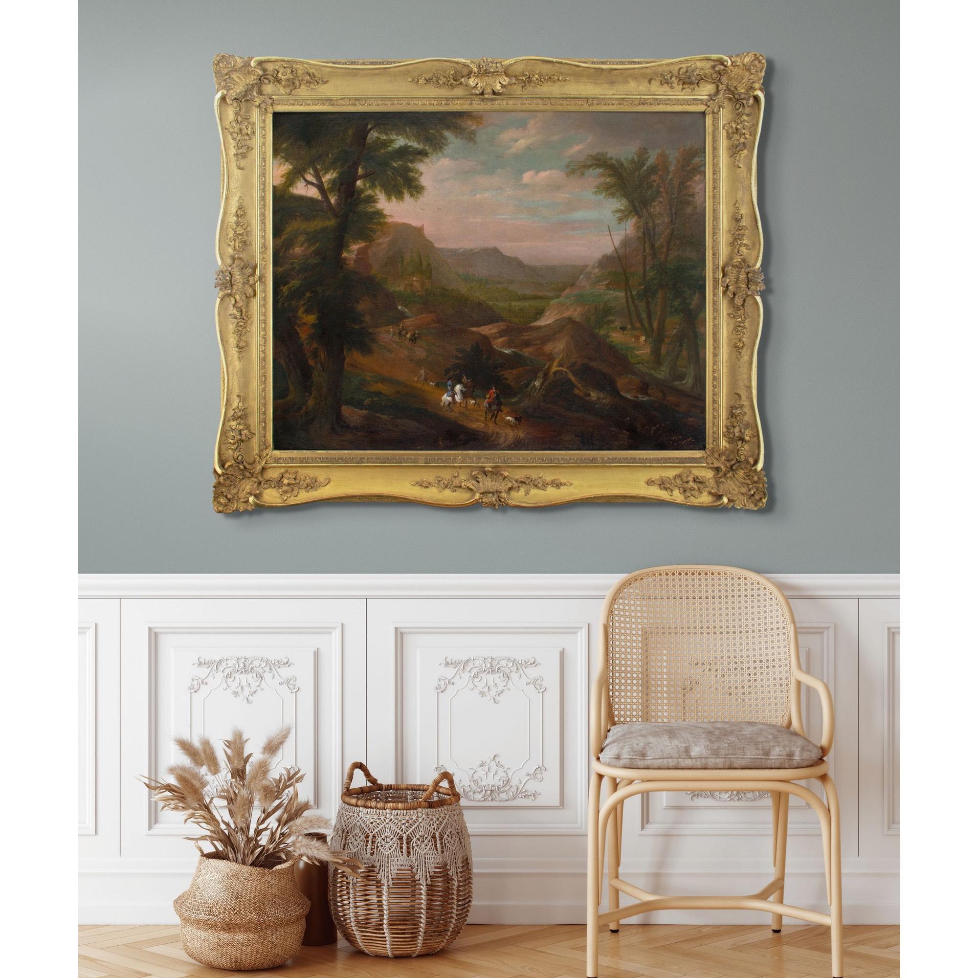 Pieter Bout & Adriaen Frans Boudewyns, Paysage rhénan étendu en vente 2