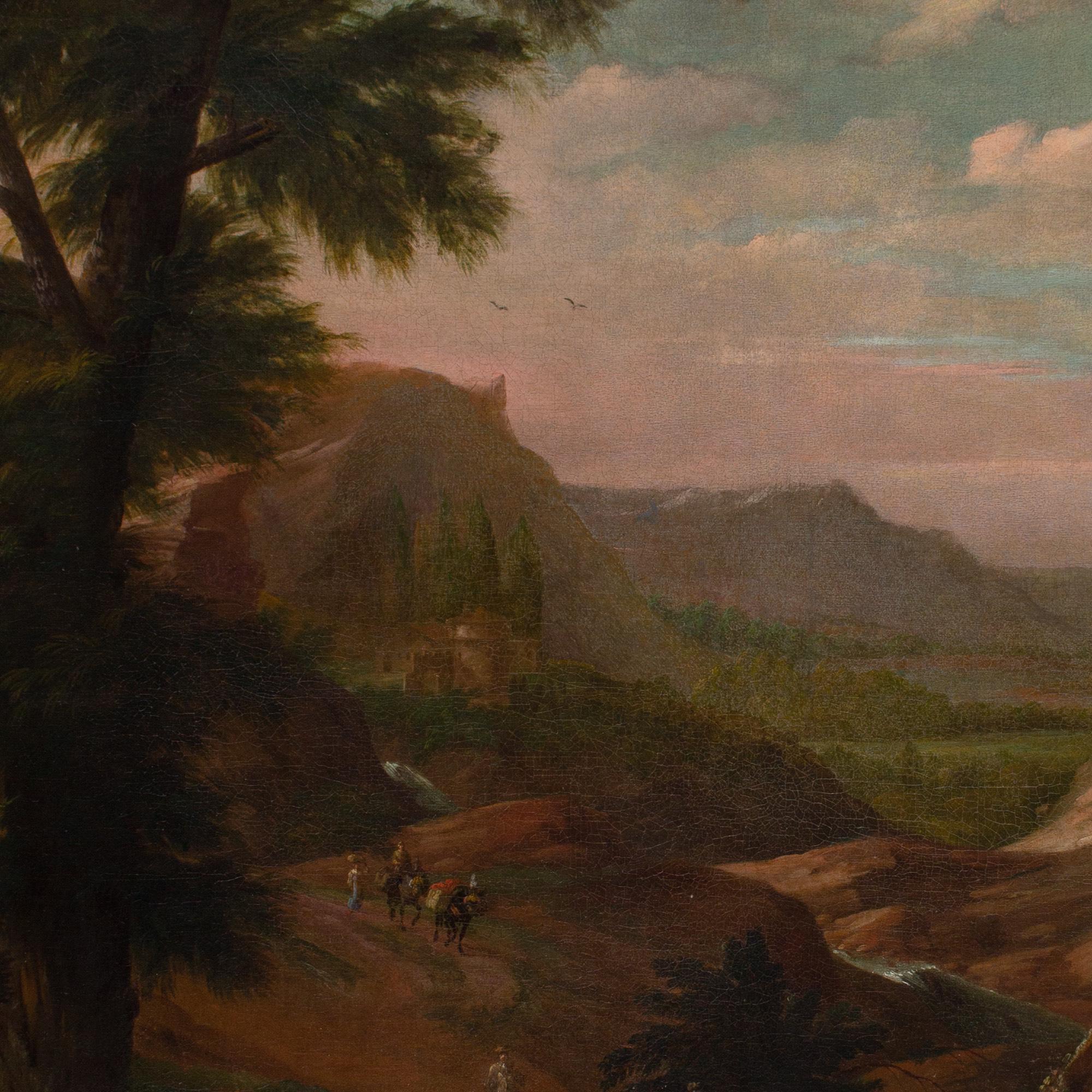 Pieter Bout & Adriaen Frans Boudewyns, Paysage rhénan étendu en vente 6