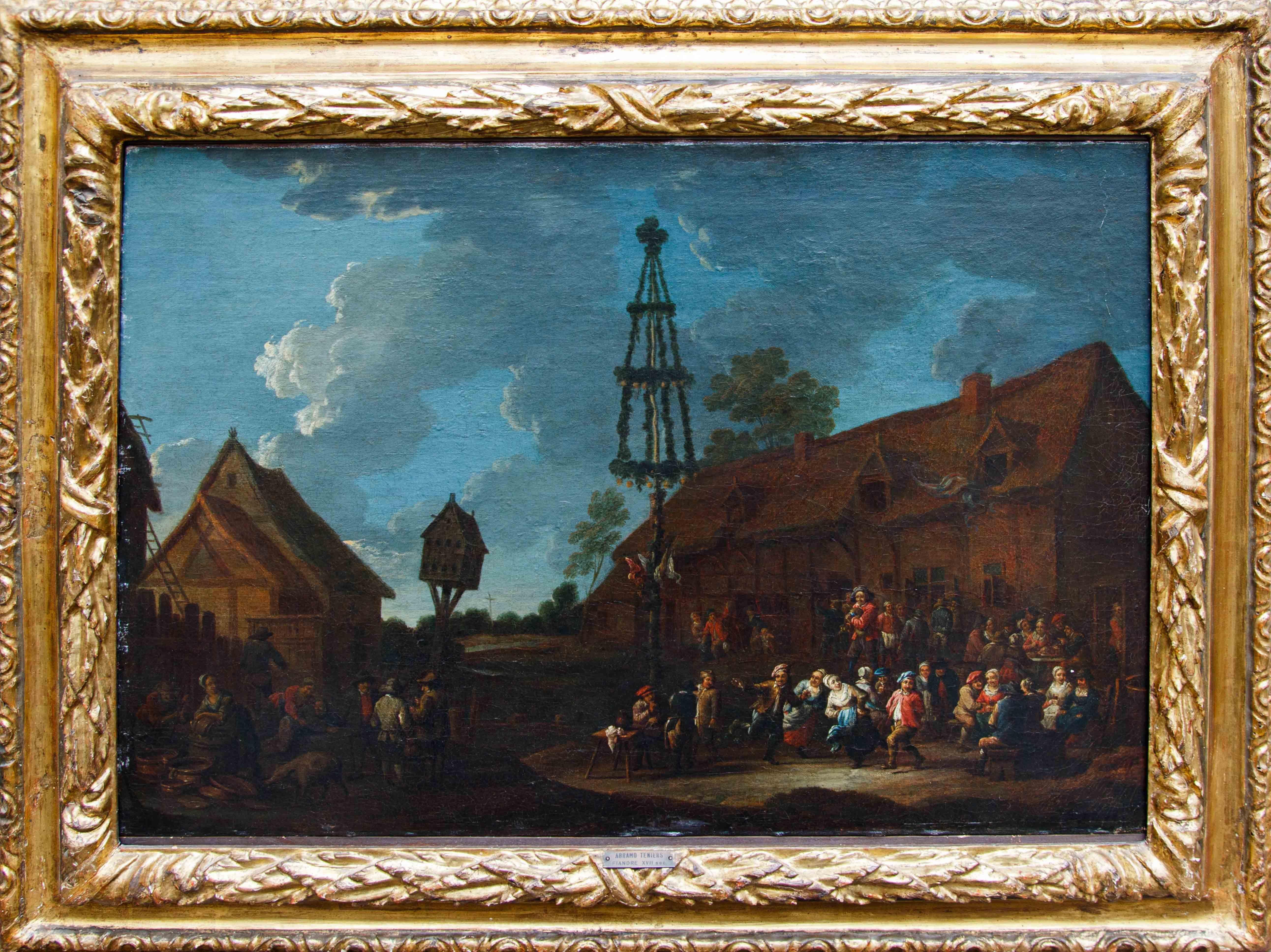 Bottega di Pieter Bout (Bruxelles, tra il 1640 e il 1645 o il 1658 – Bruxelles, 1719 o 1689)

Festa di villaggio

Olio su tela, cm 59 x 80

Con cornice cm 83 x 101

Questo dipinto, realizzato con ogni probabilità dalla bottega di Pieter Bout, ci