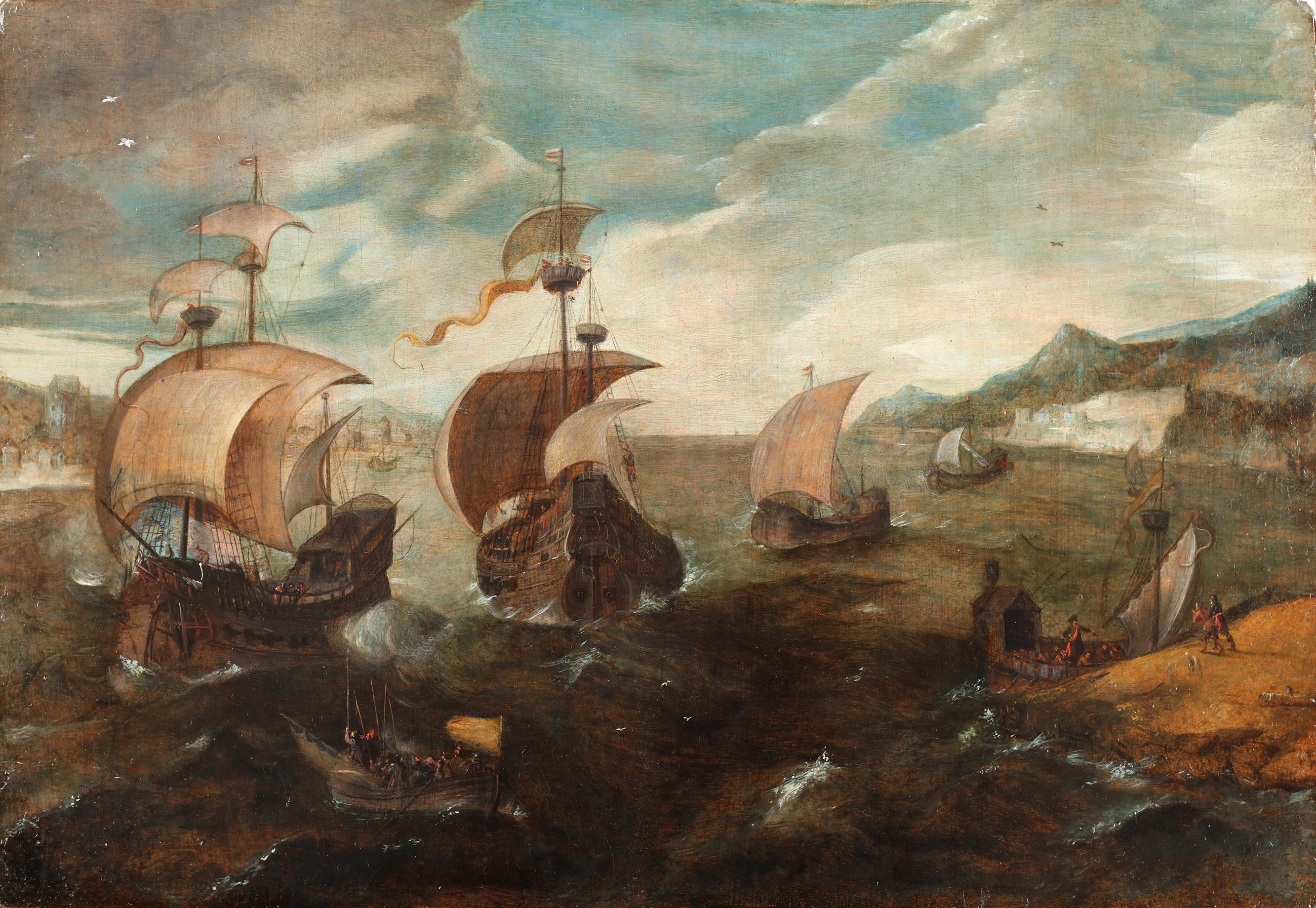 Navi da guerra della costa della cerchia di Pieter Brueghel II 4
