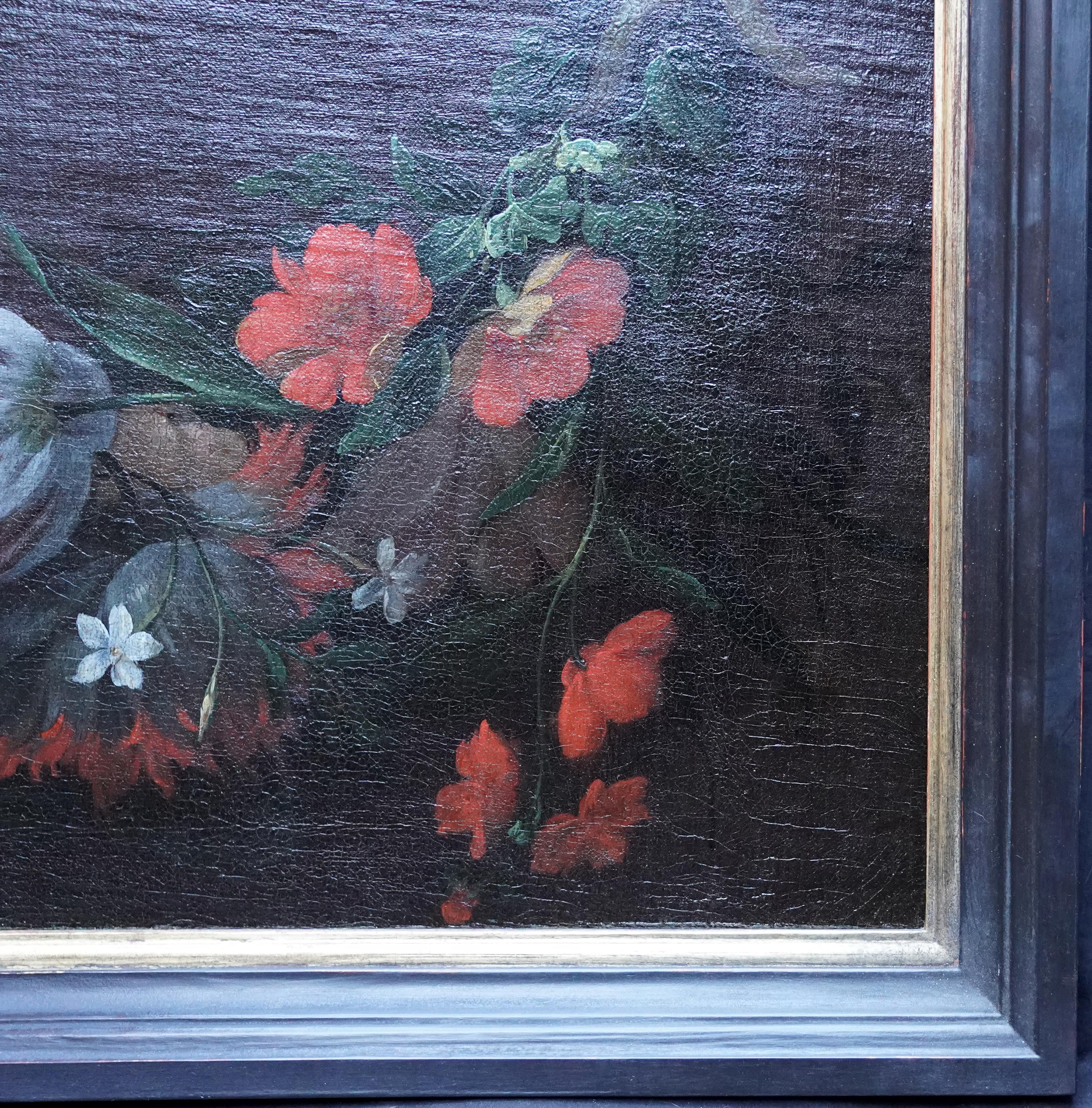 Blumenstrauß-Stillleben – flämisches Blumengemälde eines alten Meisters, 18. Jahrhunderts im Angebot 7