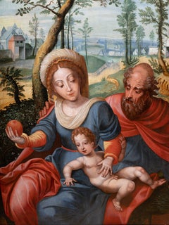 16th century Flemish, Holy Family, workshop of P. Coecke Van Aelst (1502-1550)