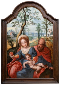 16th century Flemish, Holy Family, workshop of P. Coecke Van Aelst (1502-1550)