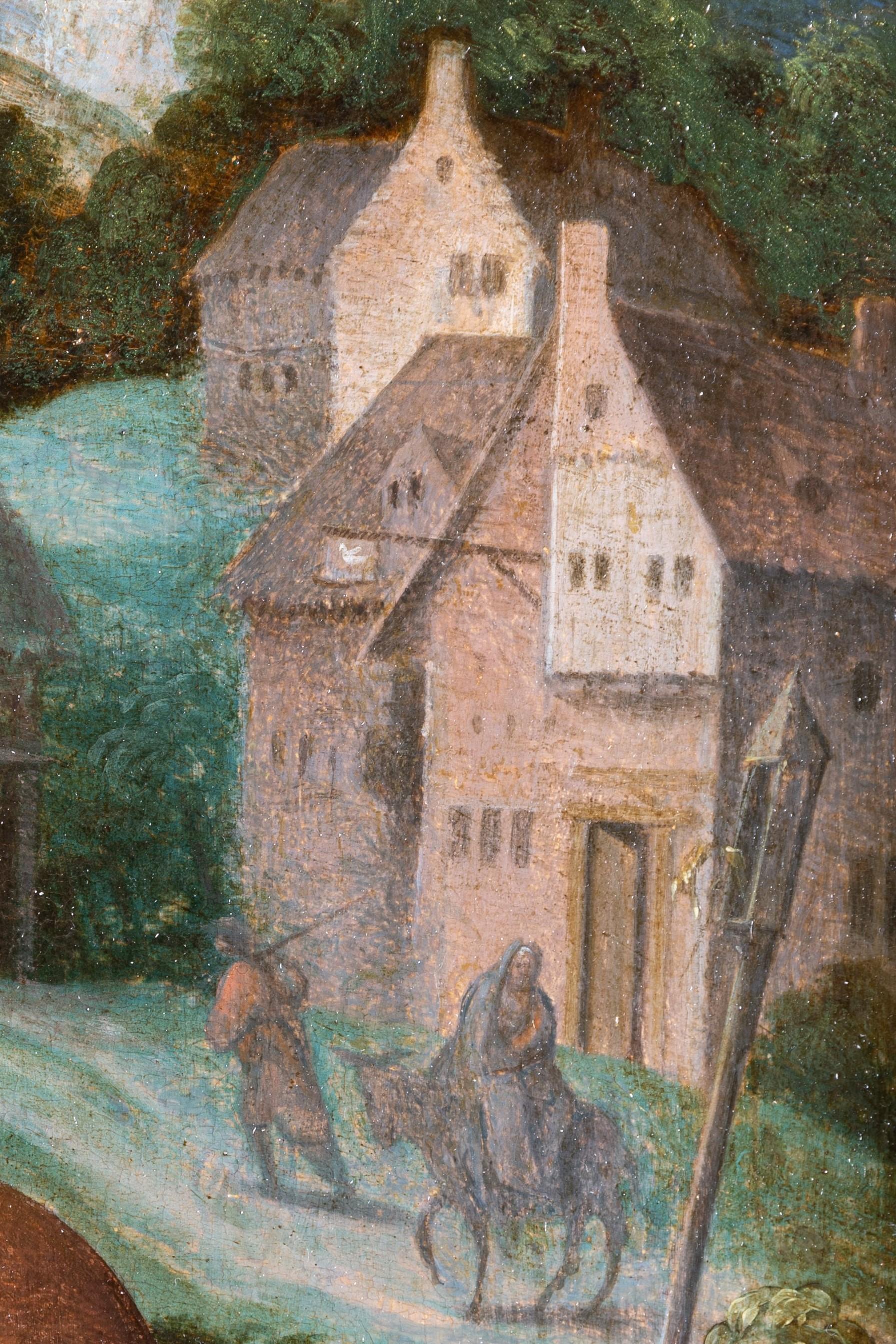 16. Jahrhundert. Flämische Schule der Heiligen Familie – Werkstatt Pieter Coecke Van Aelst im Angebot 7