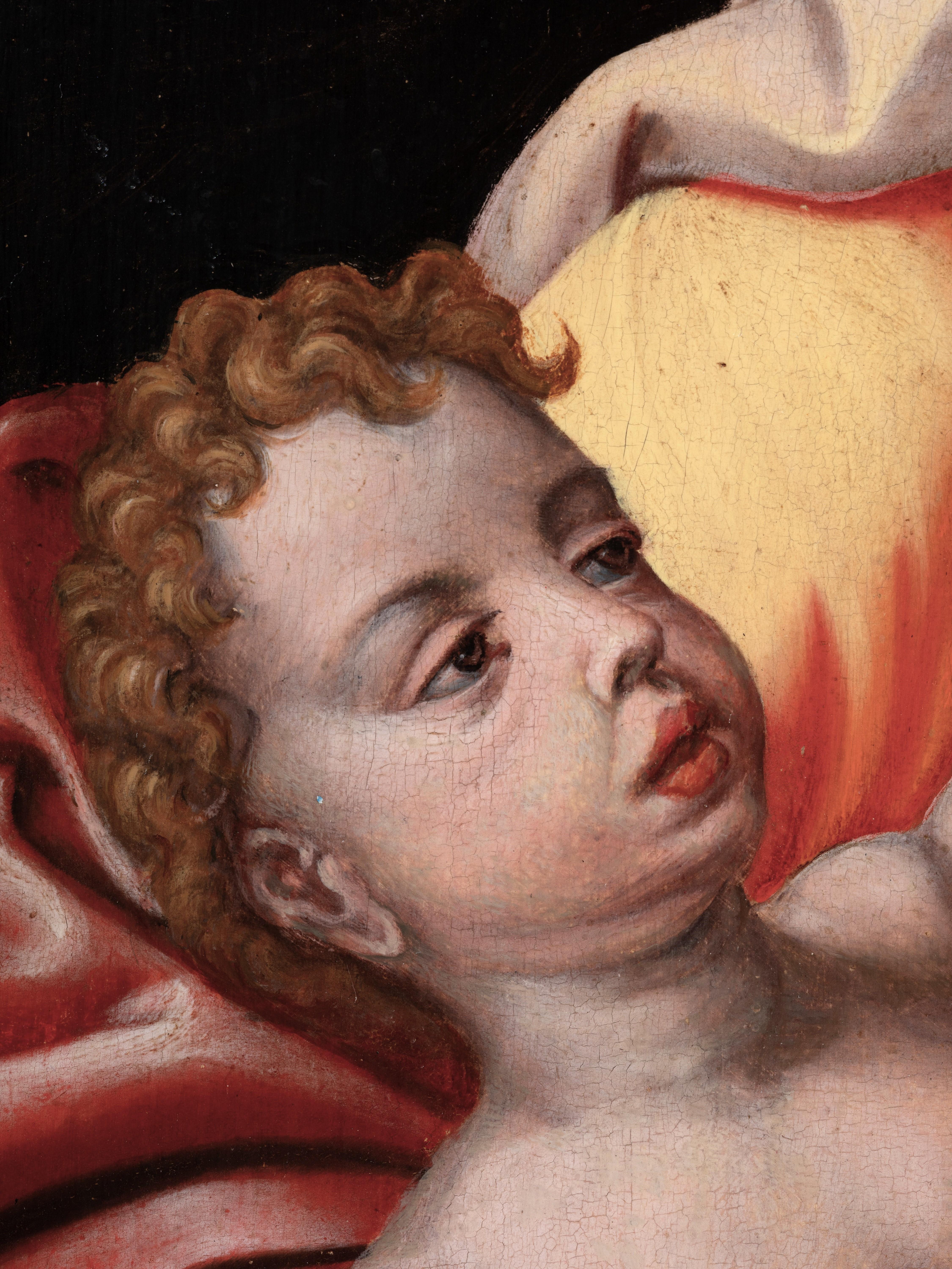 Virgin with child, workshop of Pieter Coecke Van Aelst, 16th c. Flemish school For Sale 8