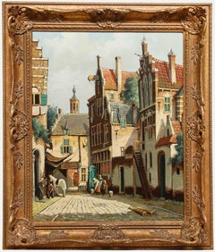 Pieter Cornelis Steenhouwer (1896-1972) - Mitte 20. Jahrhundert Öl, Die Wasserpumpe