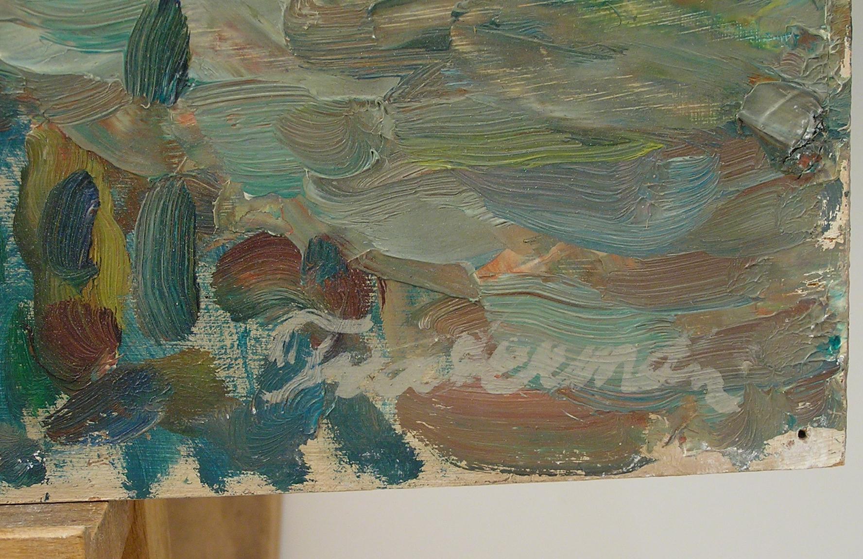 Pieter Fraterman - Orchard - Peinture à l'huile néerlandaise post-impressionniste, vers 1950 en vente 5