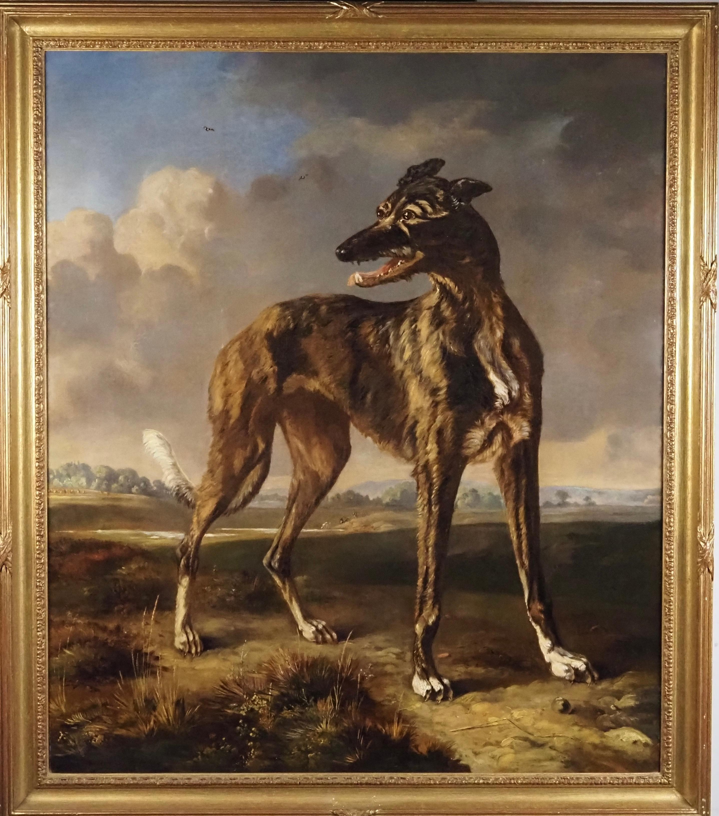 Pieter Frederick Van Os Animal Painting - A greyhound in a landscape