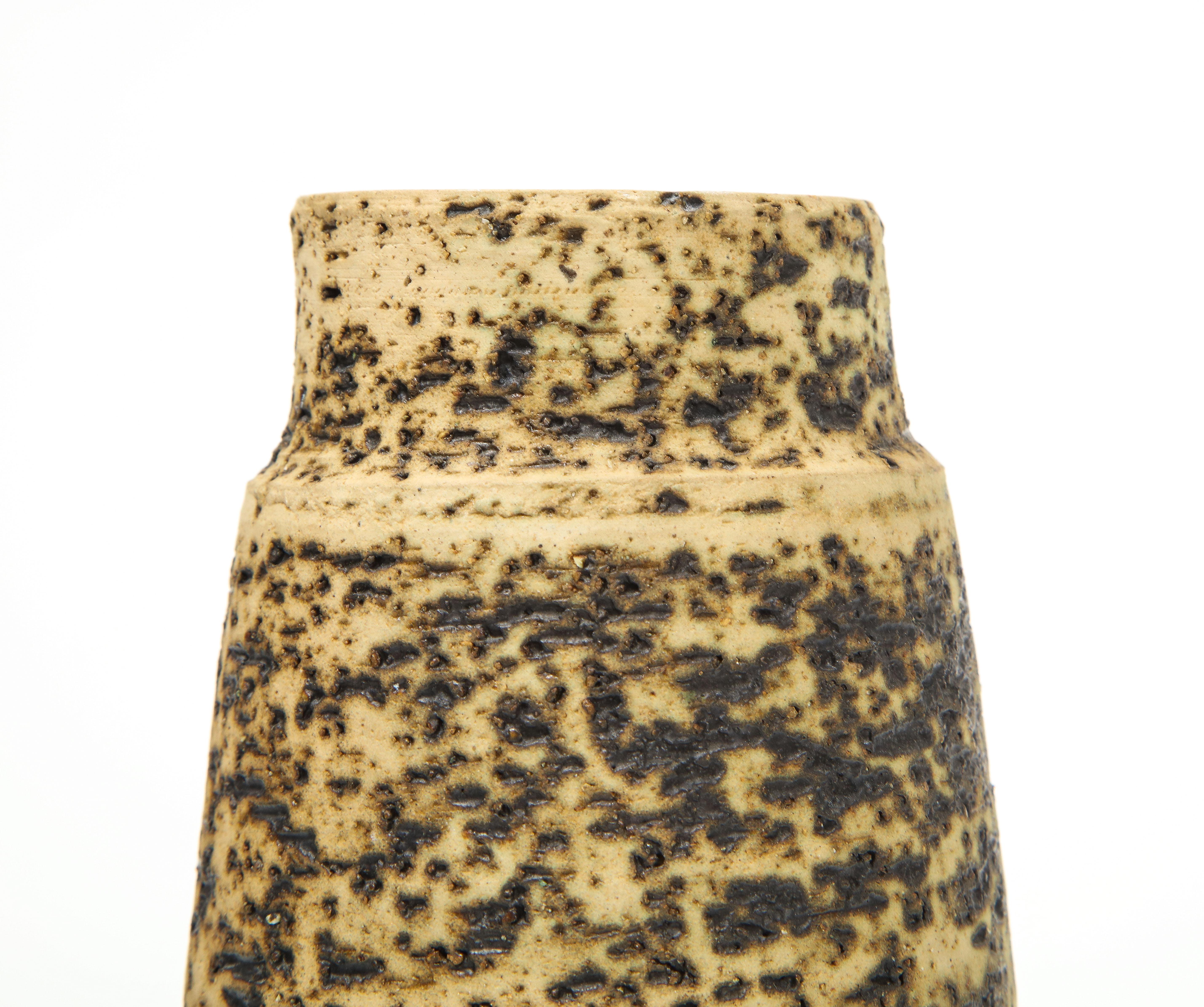 Pieter Groeneveld speckled ceramic vase, Holland, circa 1960s.