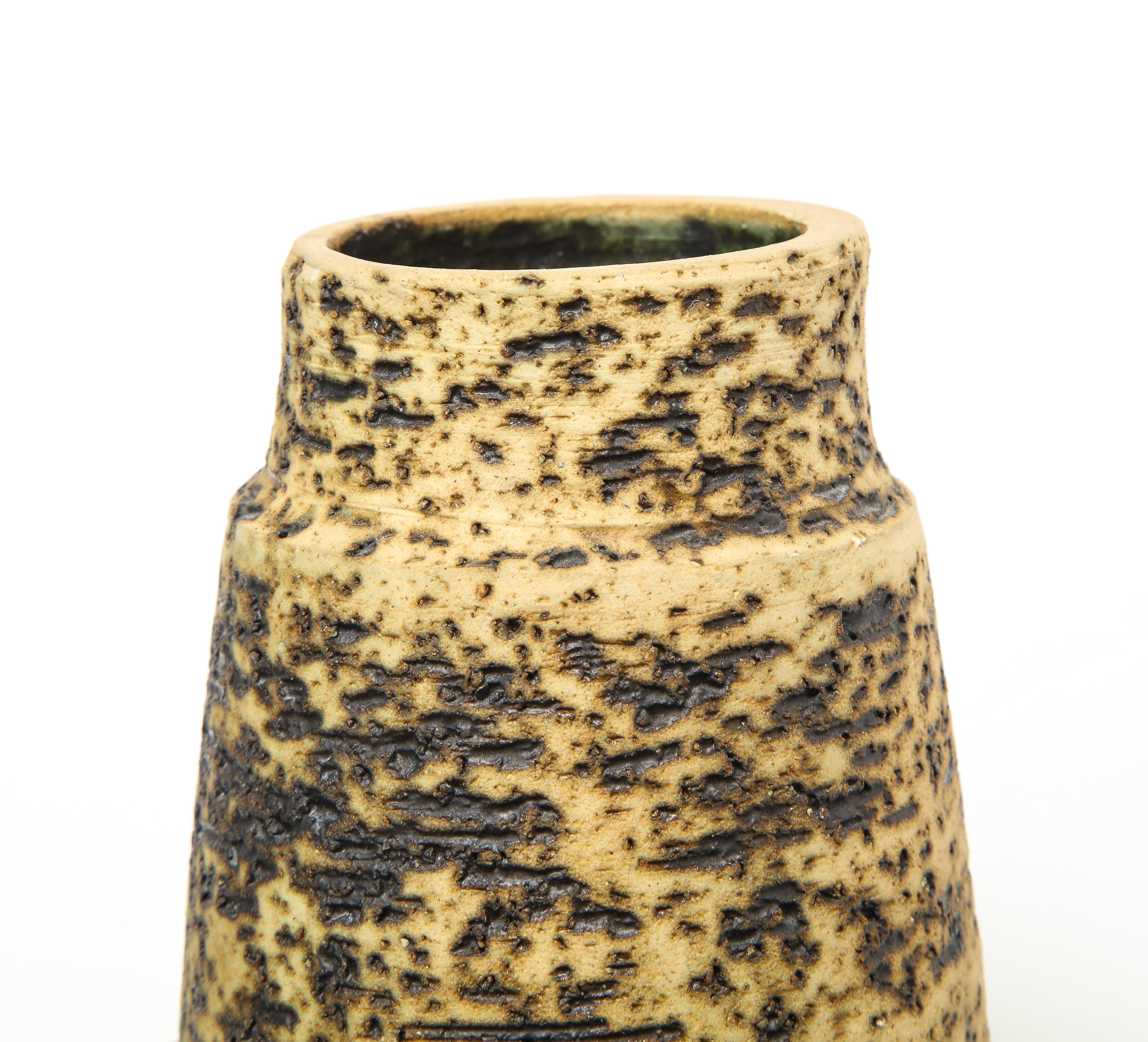 20th Century Pieter Groeneveld Speckled Ceramic Vase, Holland, circa 1960s